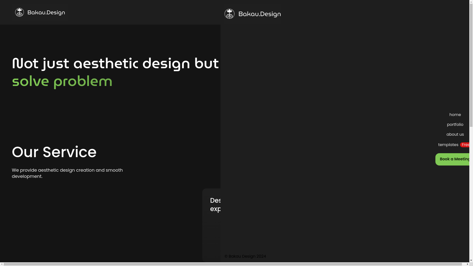 website screenshot of https://bakau-design-a8t.pages.dev/