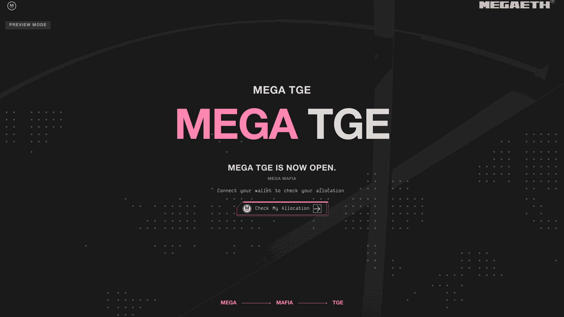 website screenshot of https://megatge.eth.limo
