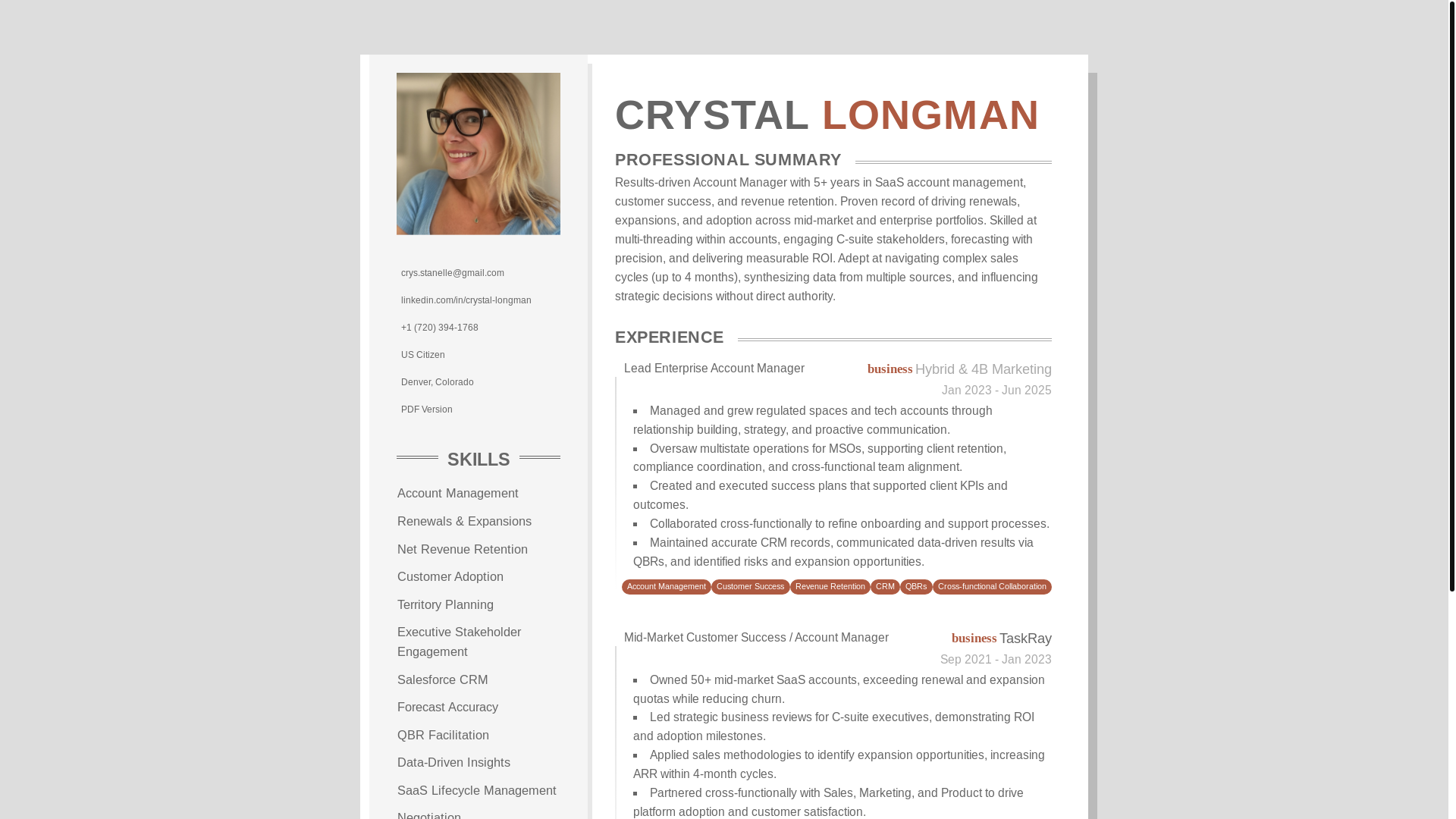 website screenshot of https://crystallongman.com/