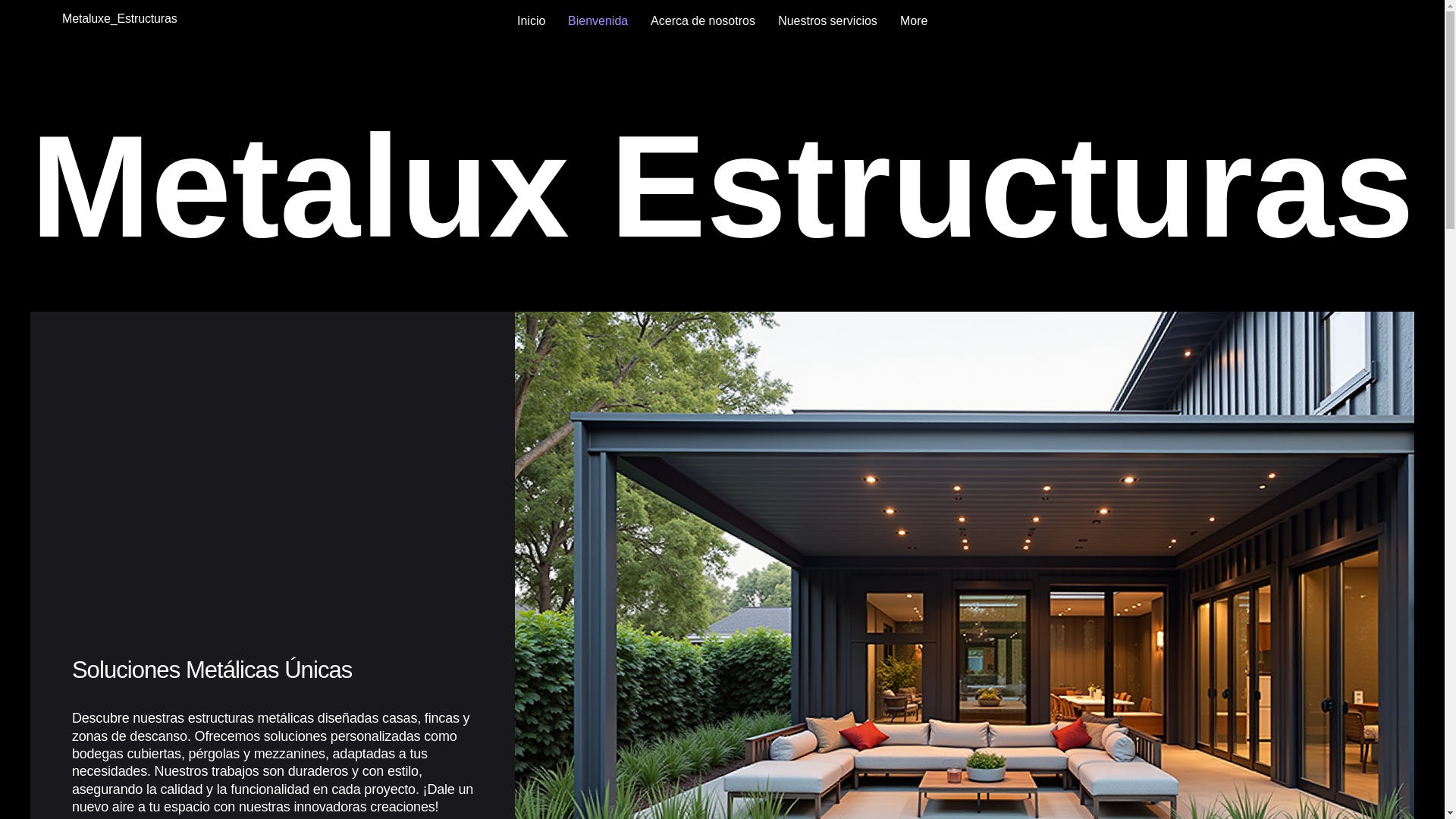 website screenshot of https://metaluxeestructuras.com/