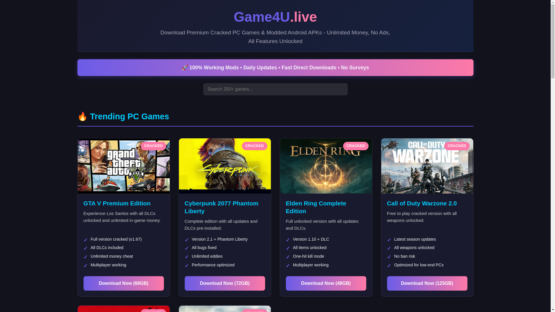 website screenshot of https://game4u-live-games4u-org.pages.dev/