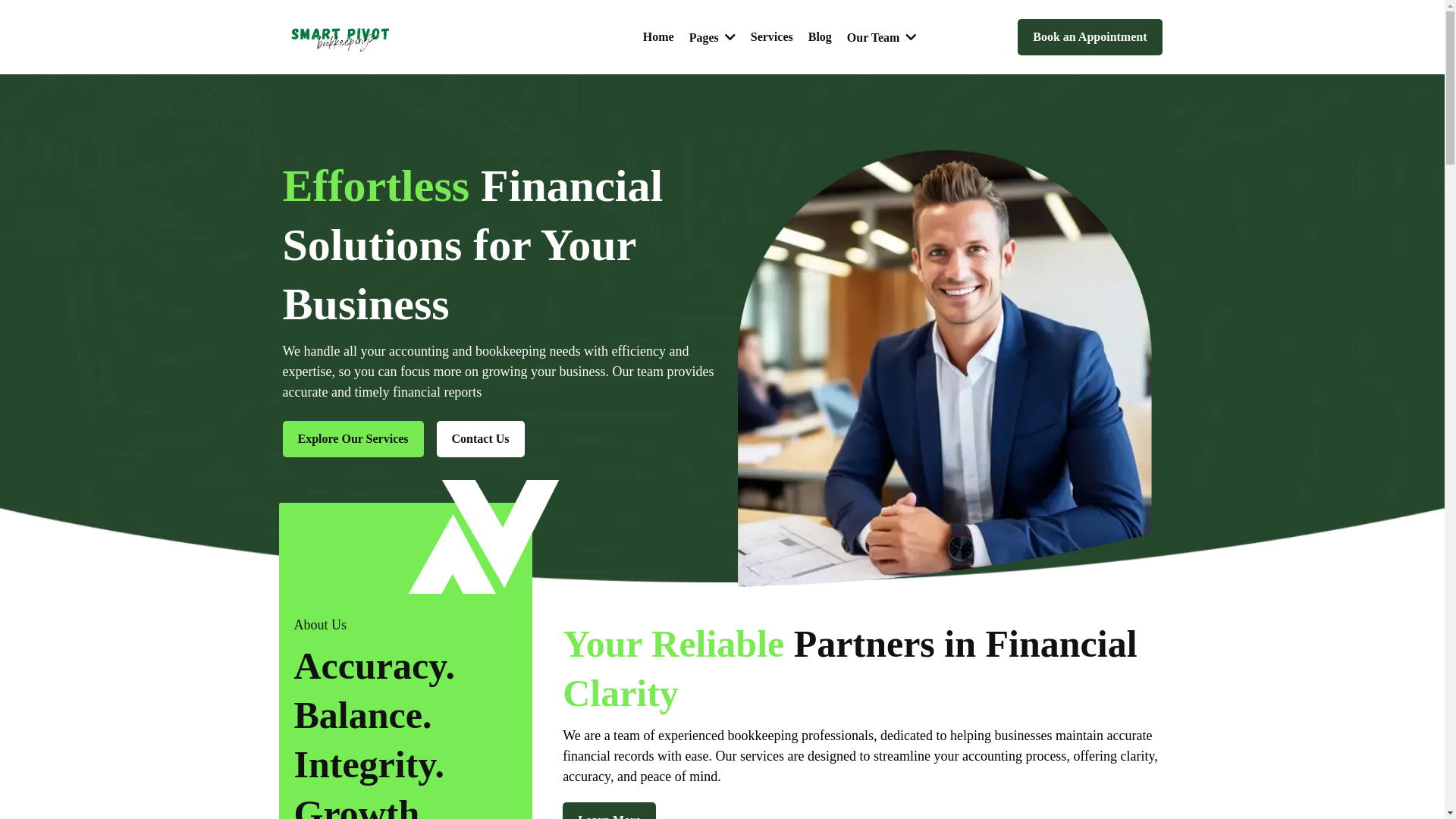 website screenshot of https://smartpivotbooks.com/