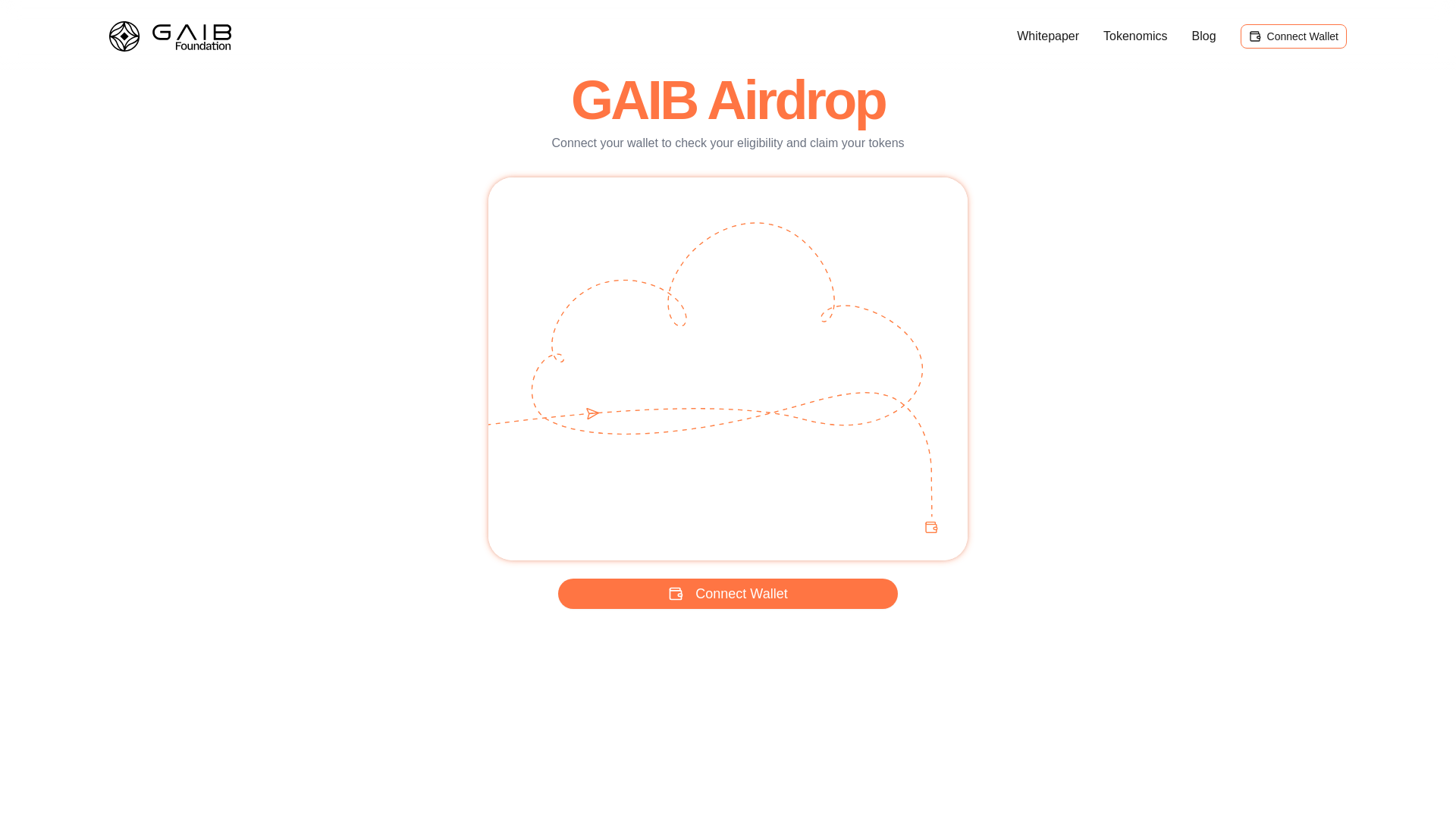 website screenshot of https://gaib.network/