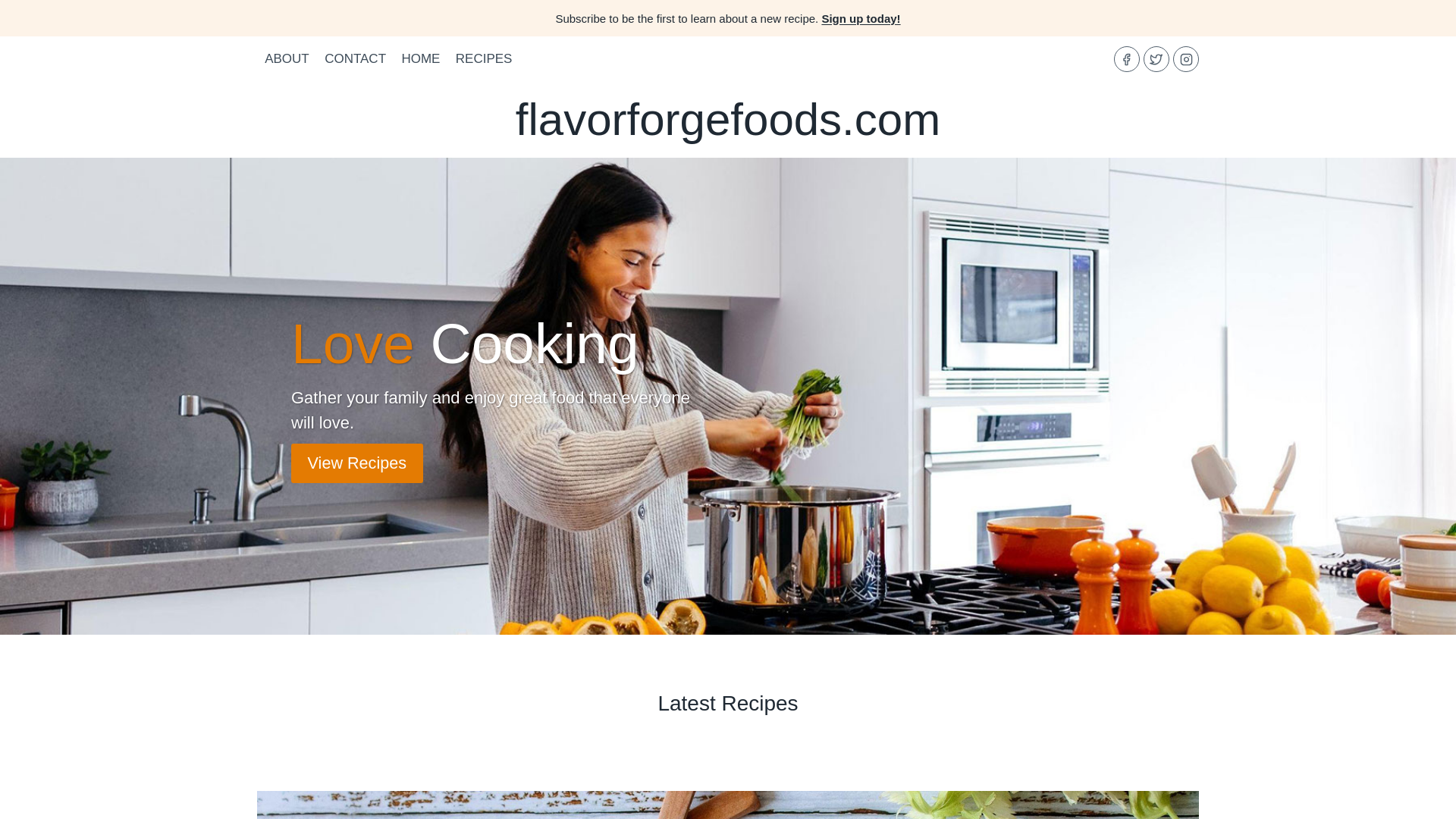 website screenshot of https://flavorforgefoods.com/