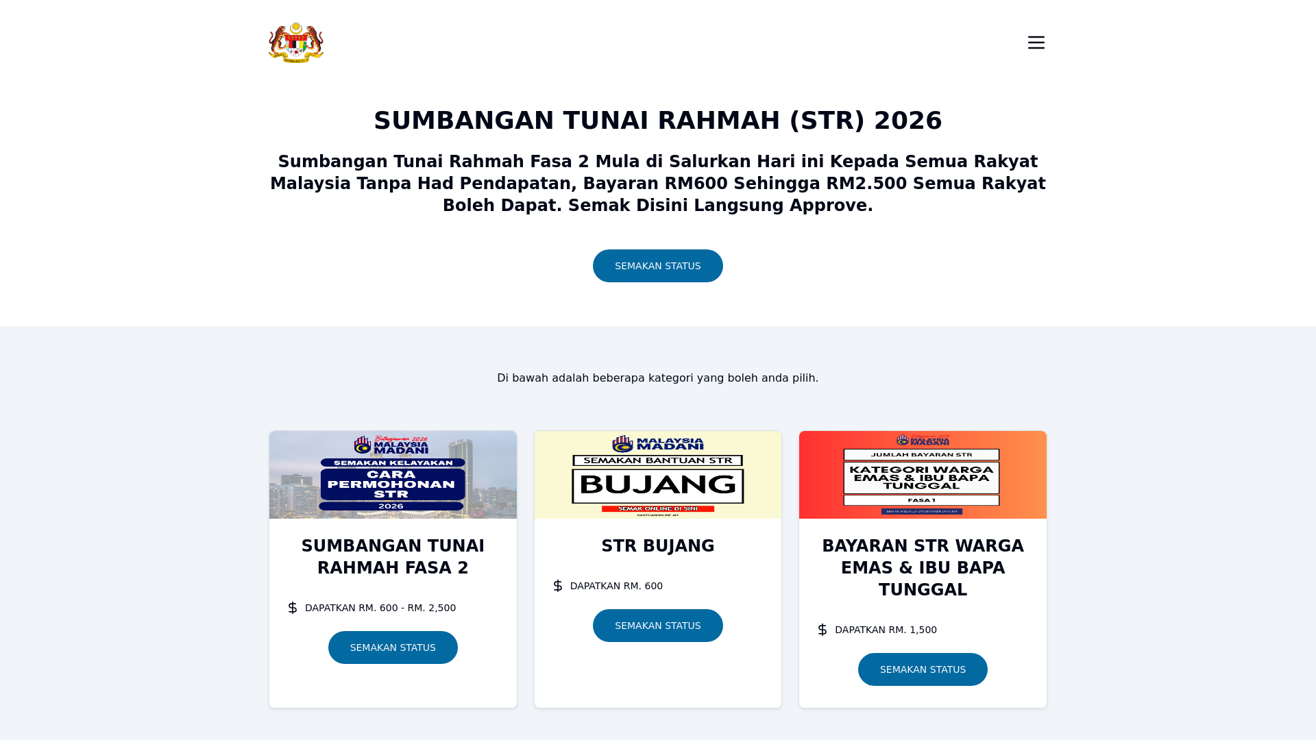 website screenshot of https://strsemakan-fasa2.com/