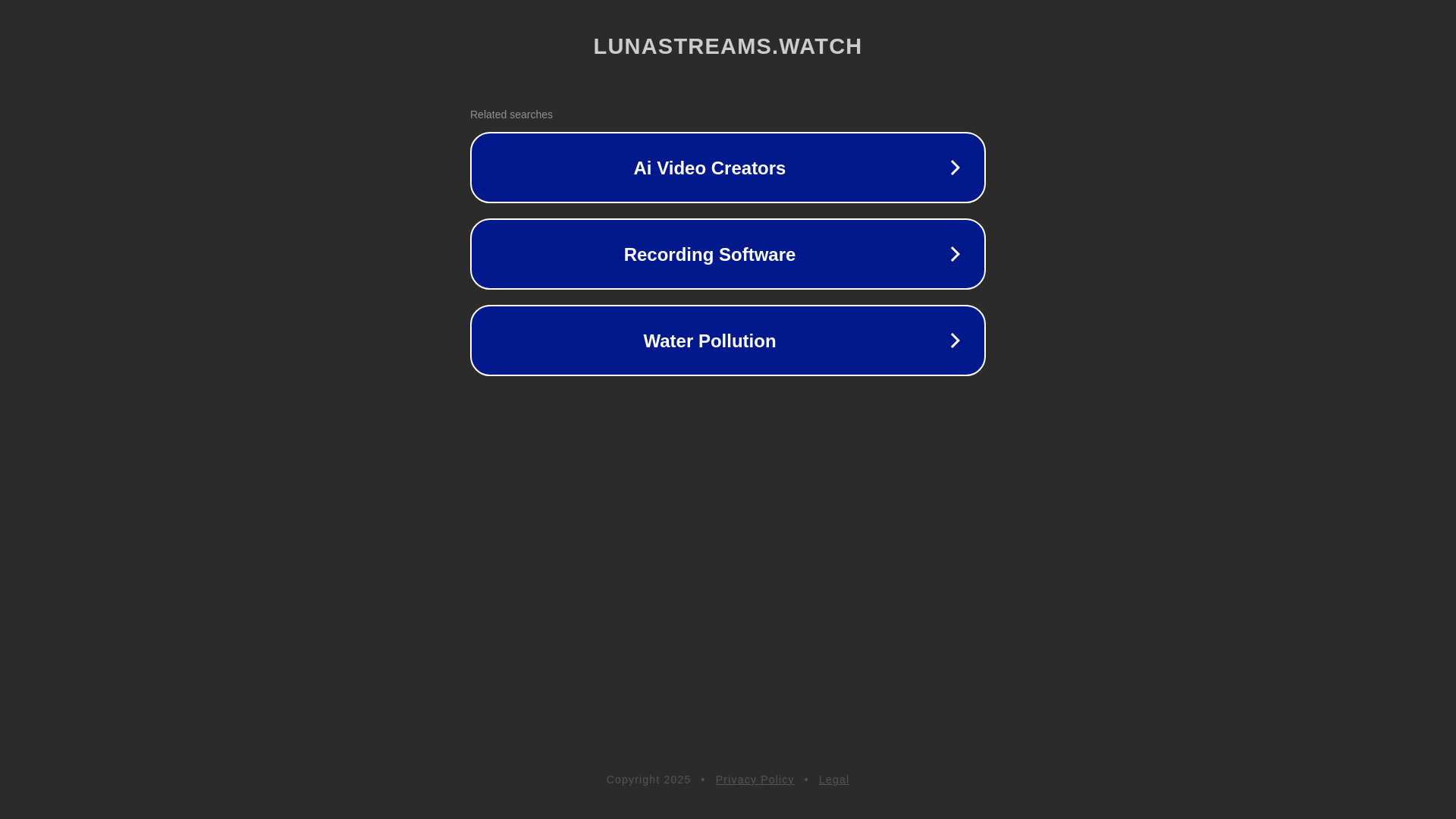 website screenshot of https://lunastreams.watch/