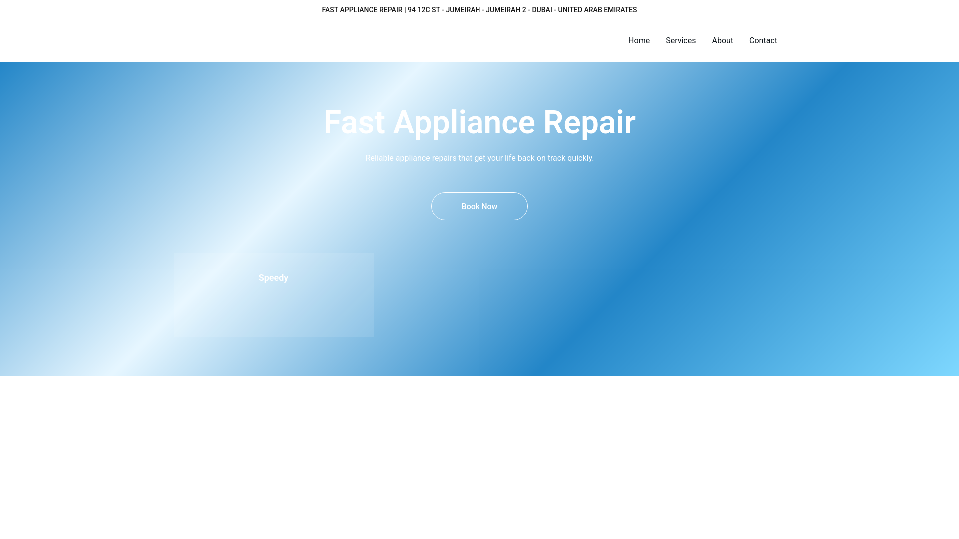 website screenshot of https://fastappliancerepair.store