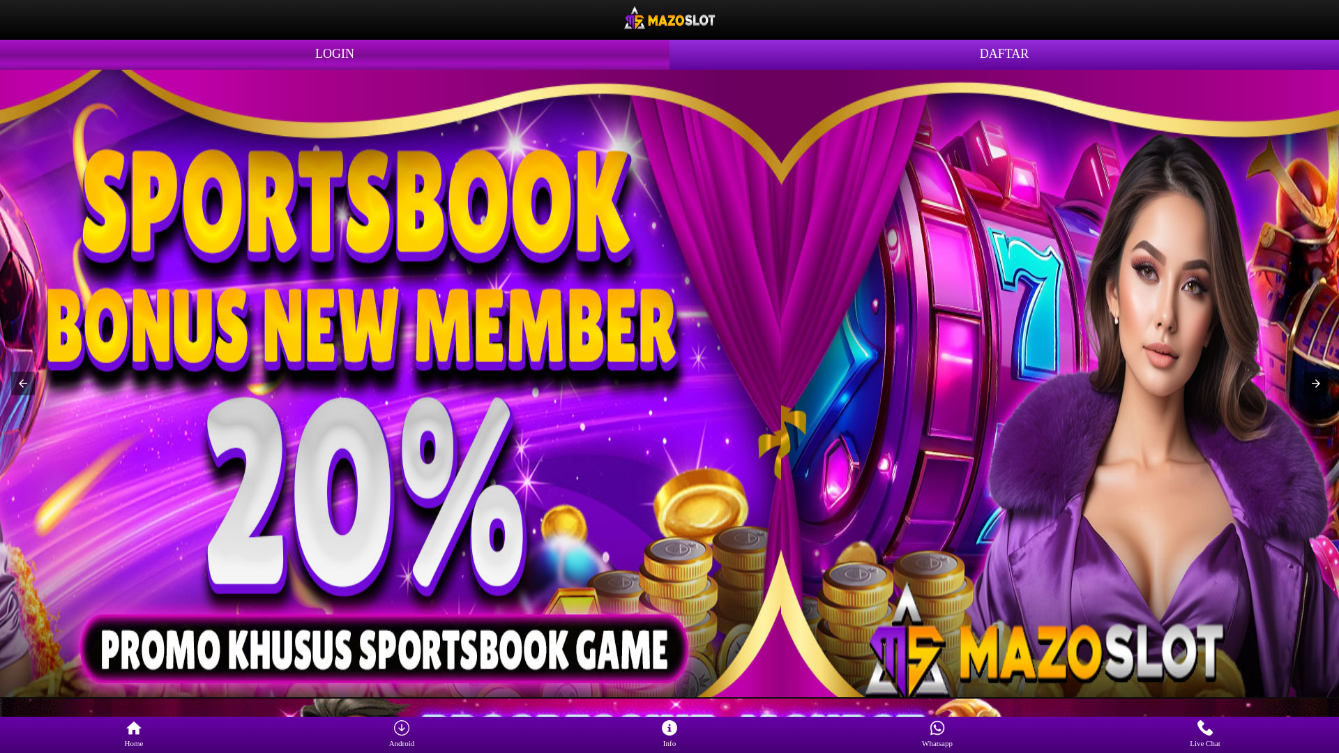 website screenshot of https://mazoslot-gacor.pages.dev/