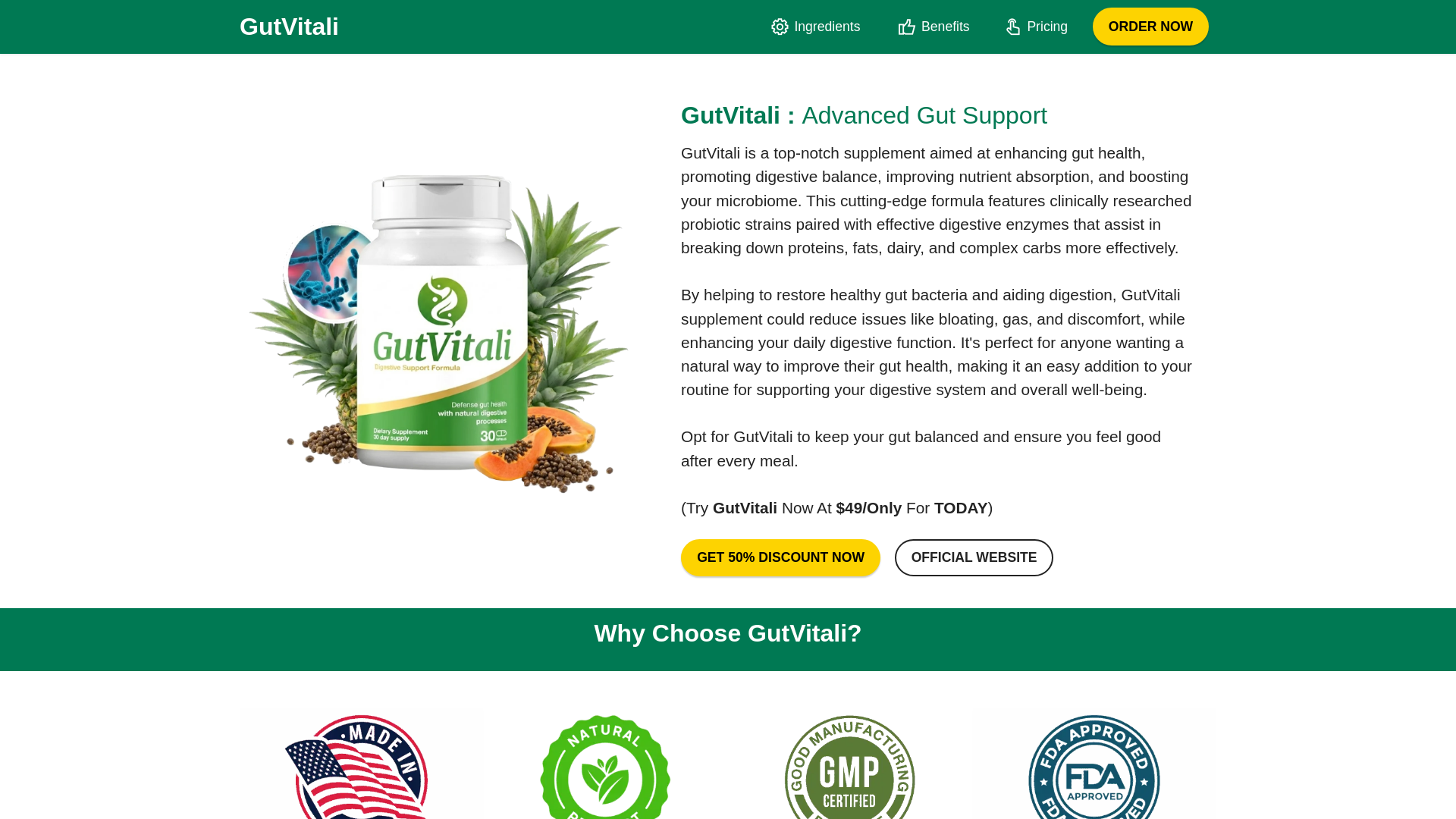 website screenshot of https://gutvitale.com/