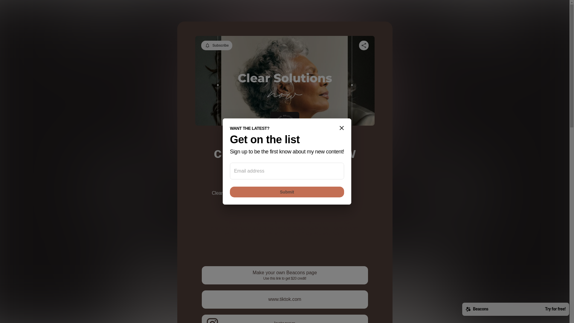 website screenshot of https://clearsolutionsnow.com/
