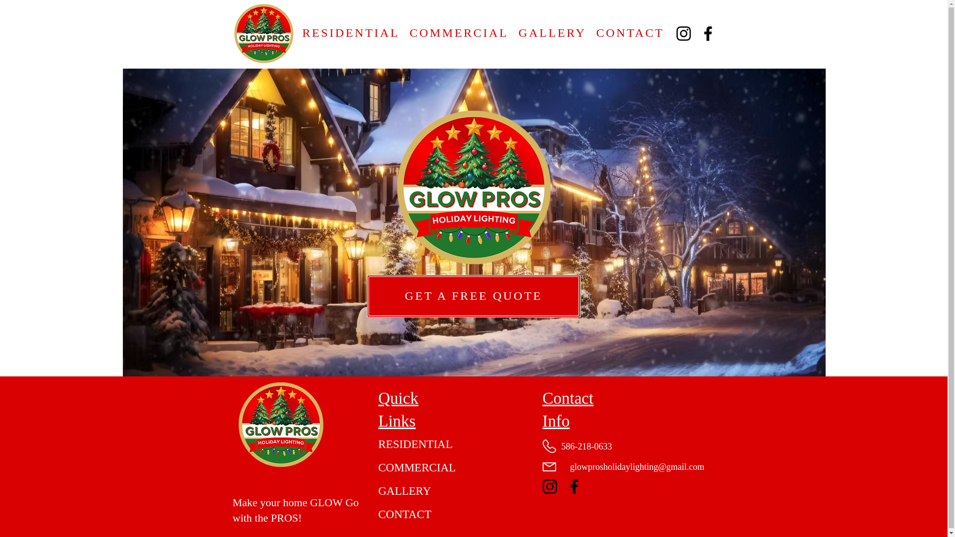 website screenshot of https://glowprosholidaylighting.net/
