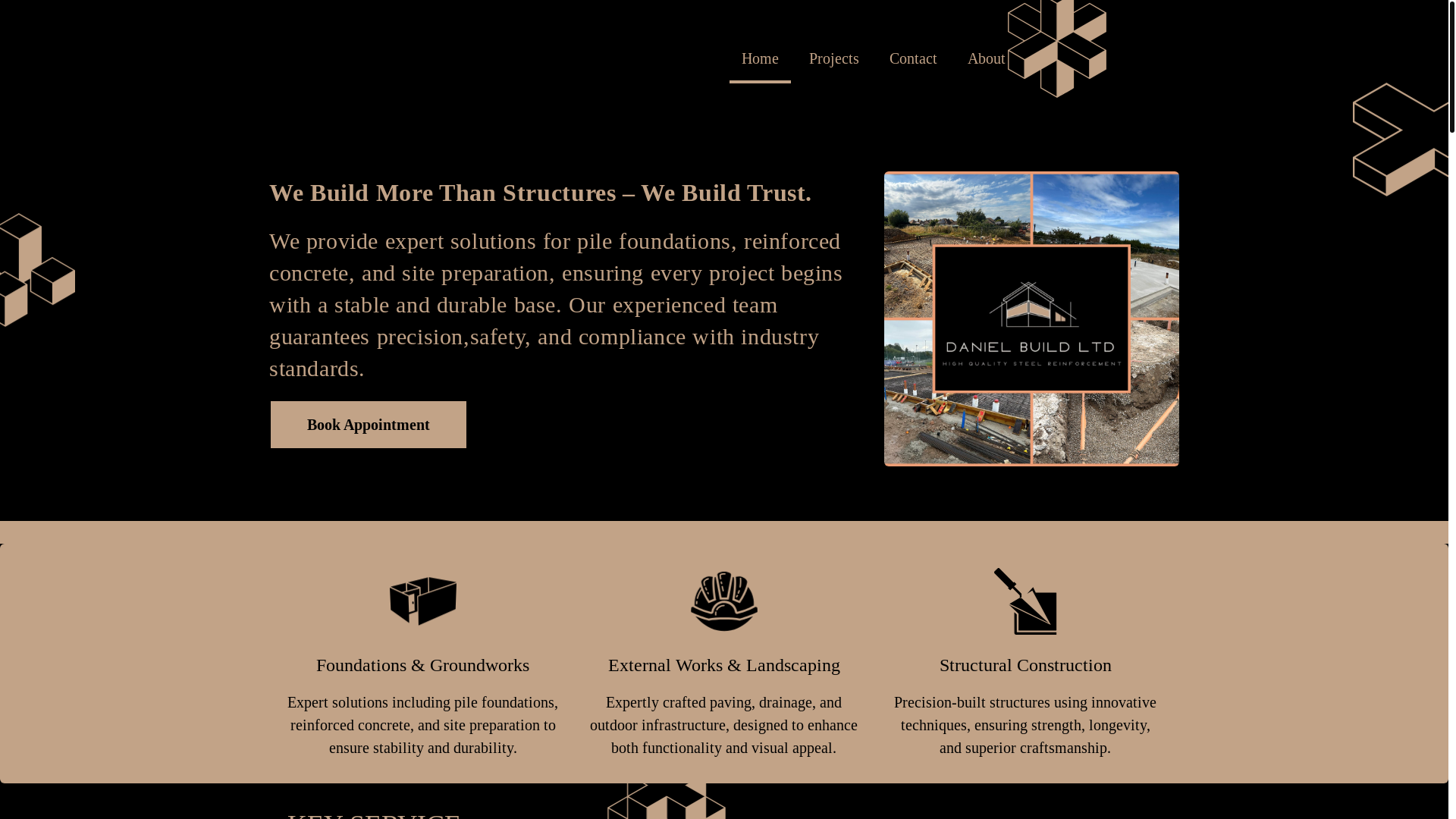 website screenshot of https://danielbuild.uk/