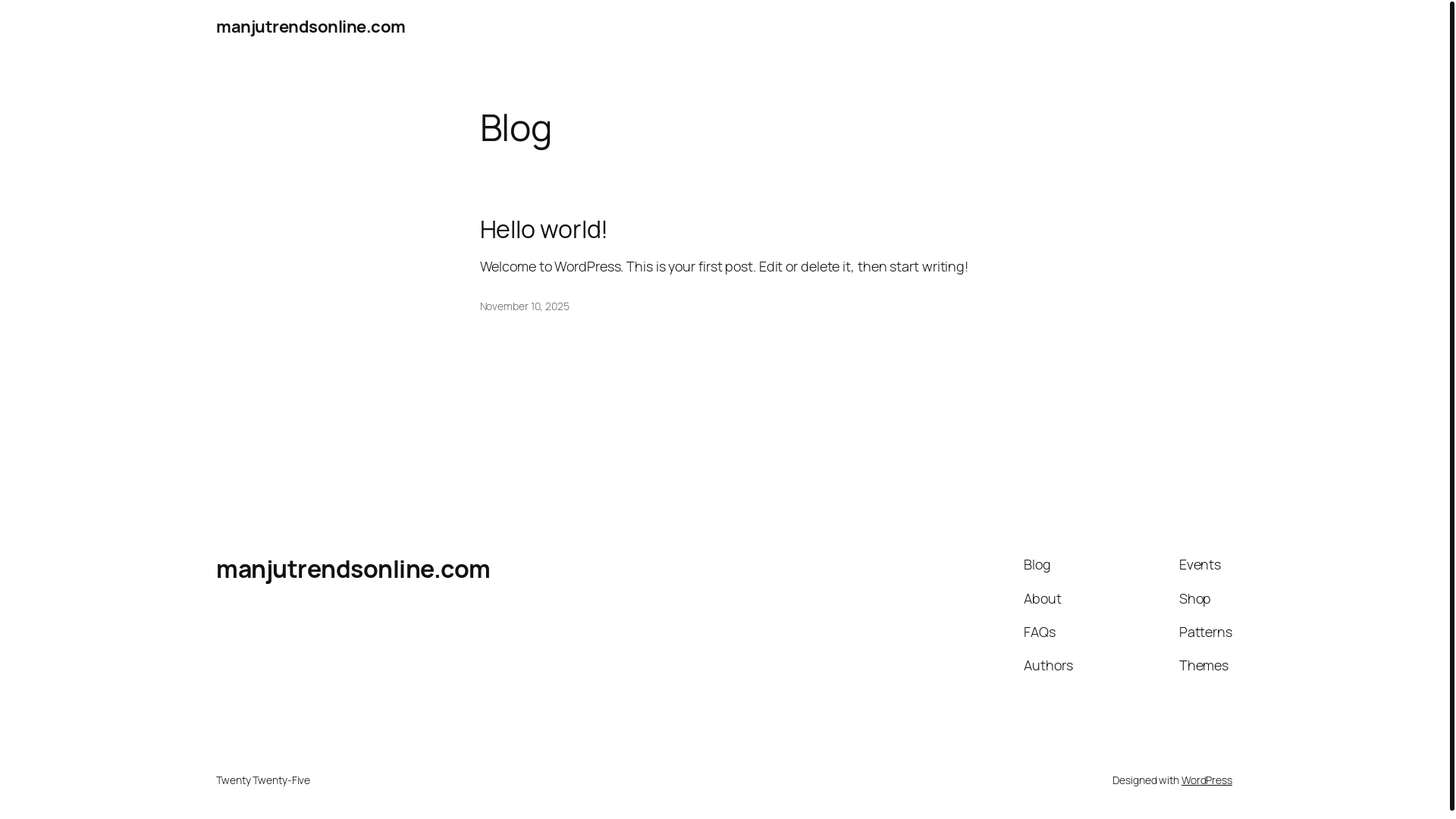 website screenshot of https://manjutrendsonline.com/