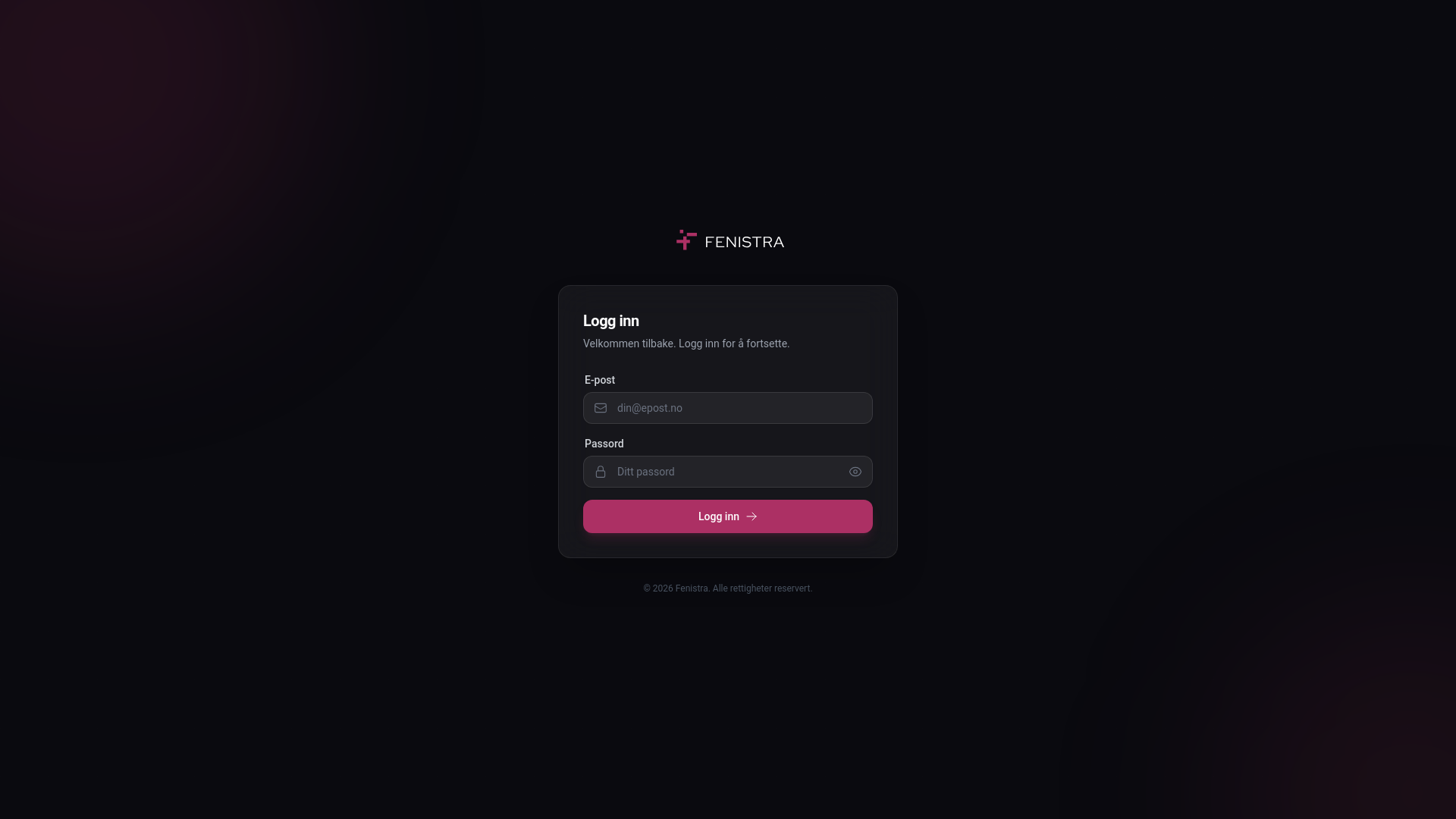 website screenshot of https://fenistra.app/