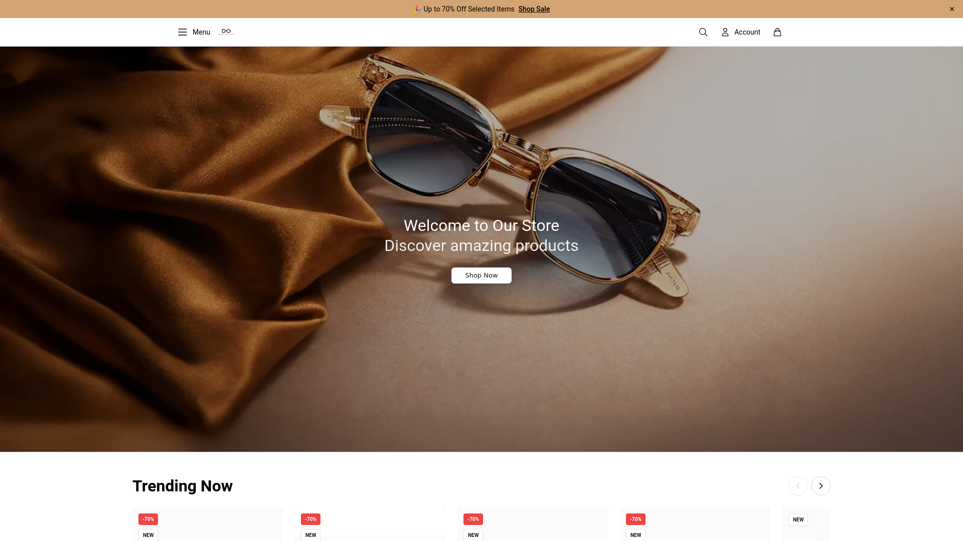 website screenshot of https://getdayalopticals.shop/