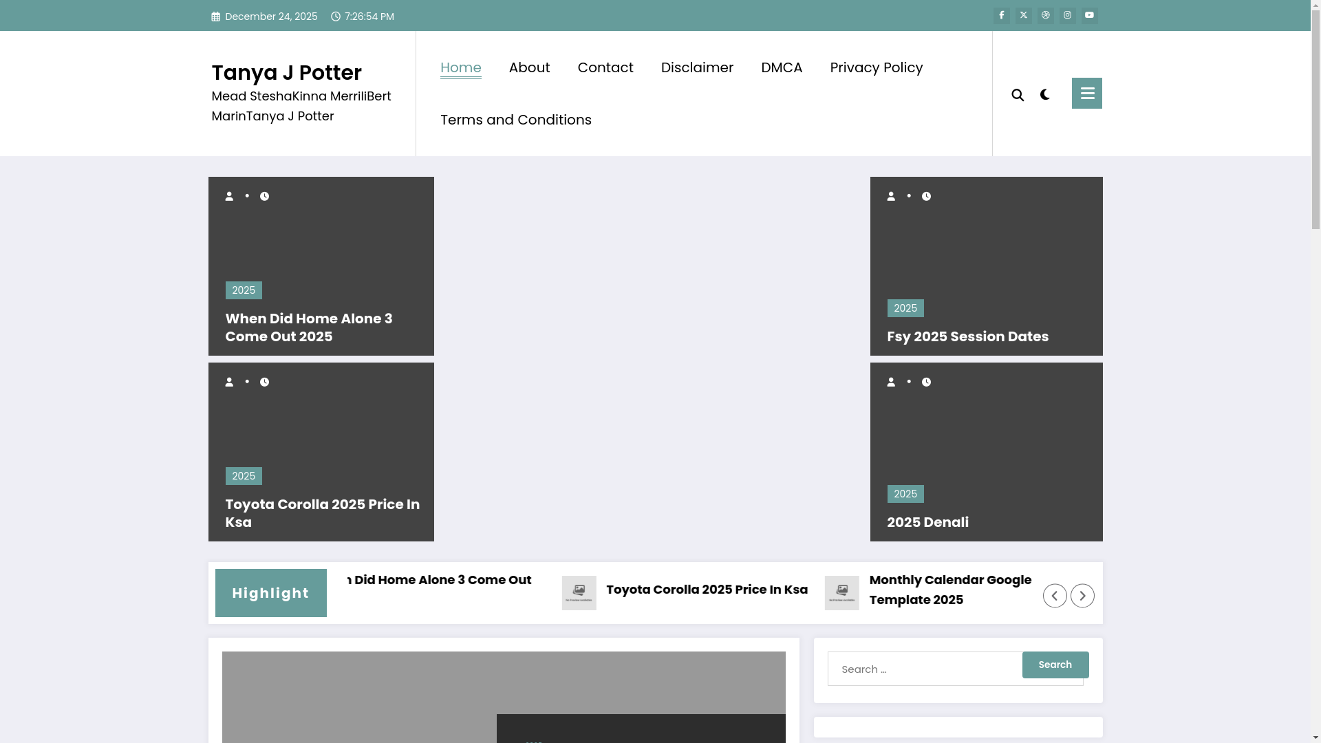 website screenshot of https://tanyajpottera.pages.dev/
