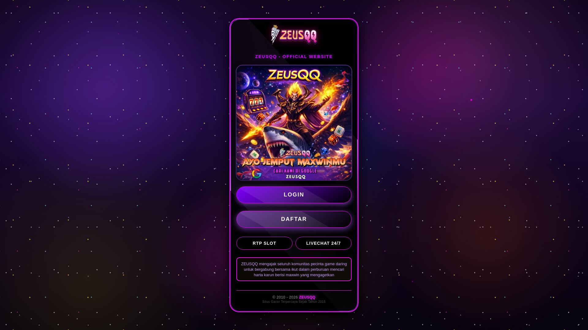 website screenshot of https://zeusqqkumelambung.pages.dev/