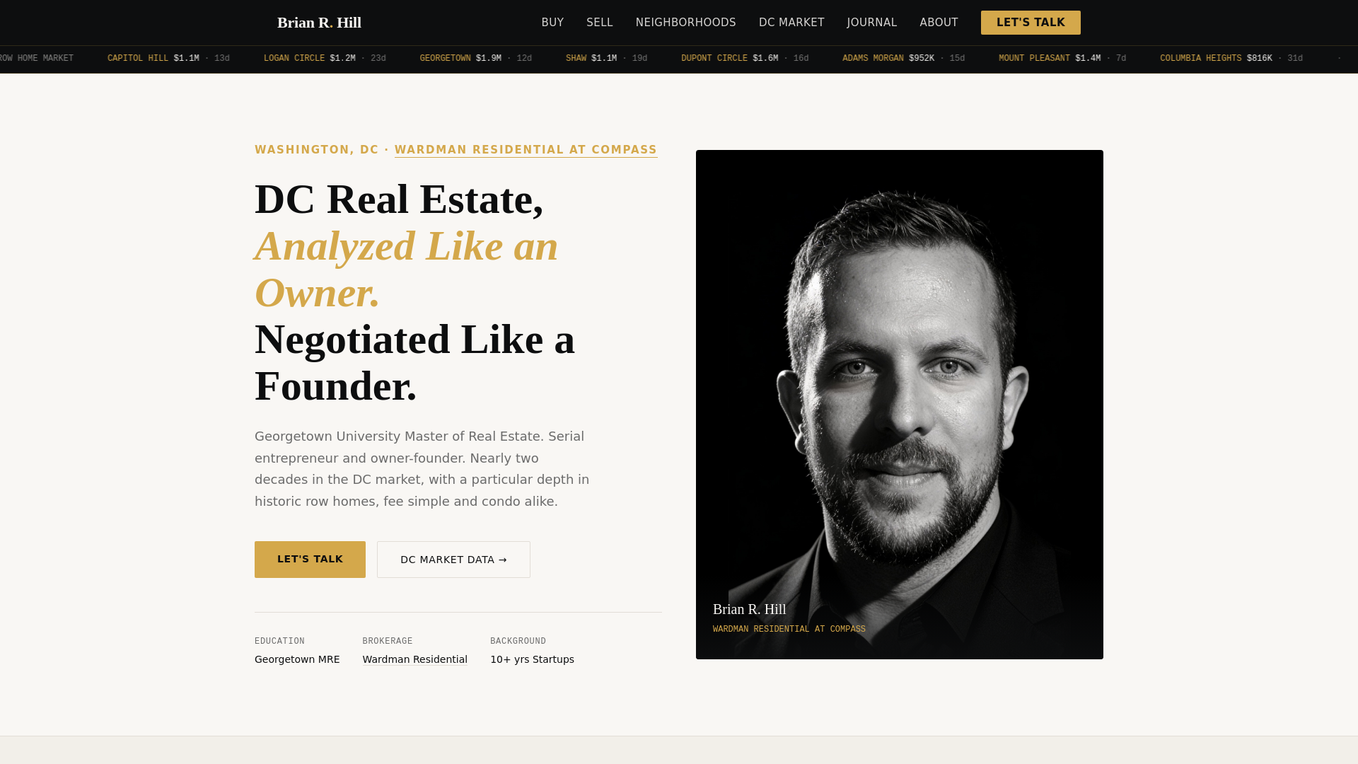 website screenshot of https://brianhill-co.pages.dev/