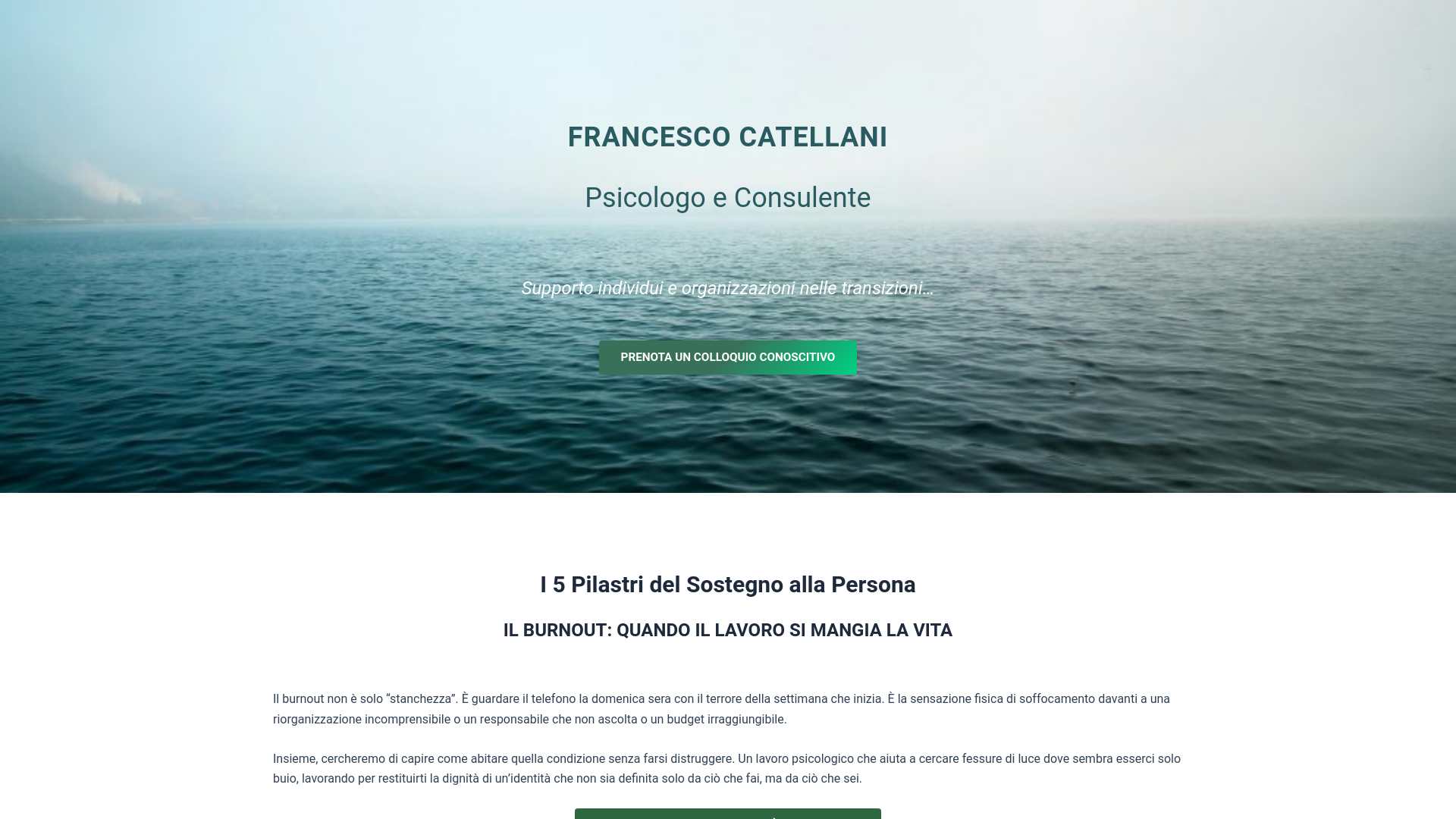 website screenshot of https://francescocatellani.it