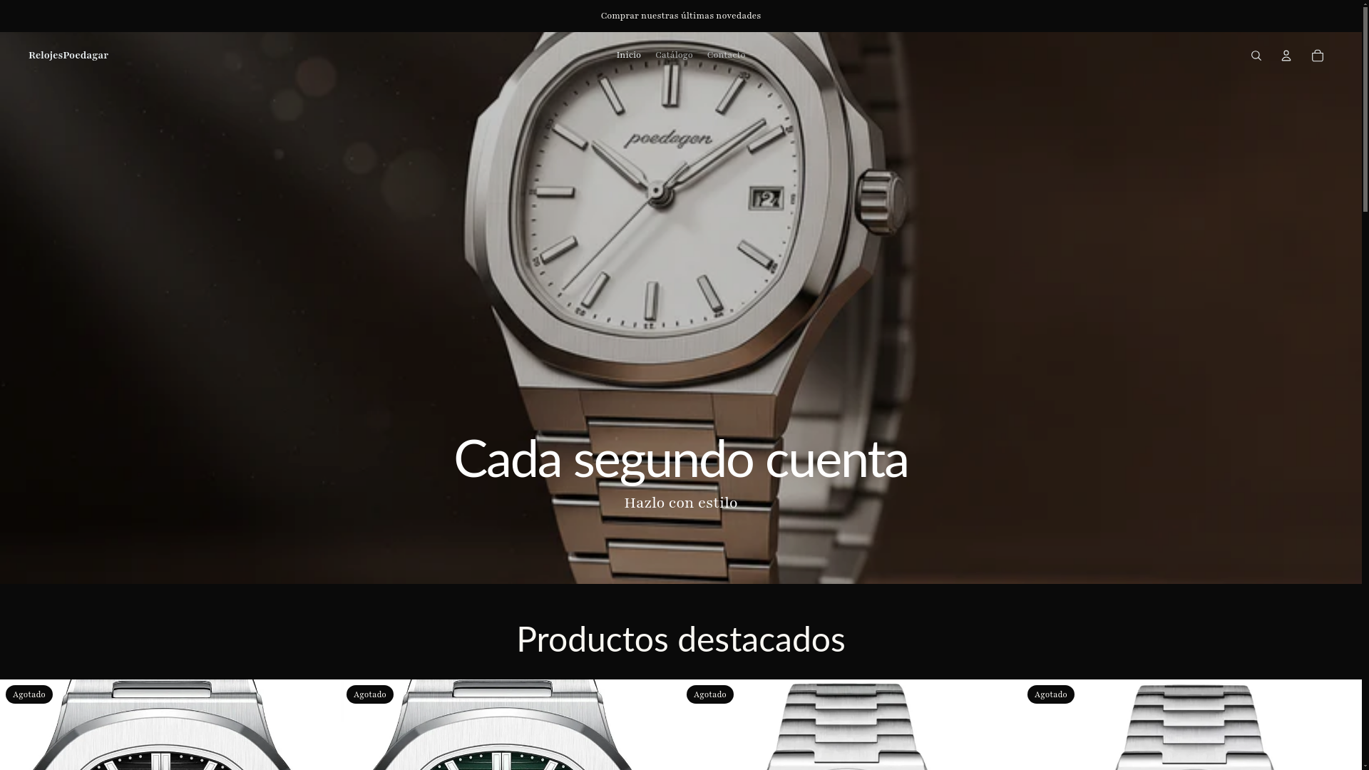 website screenshot of https://relojespoedagar.es/