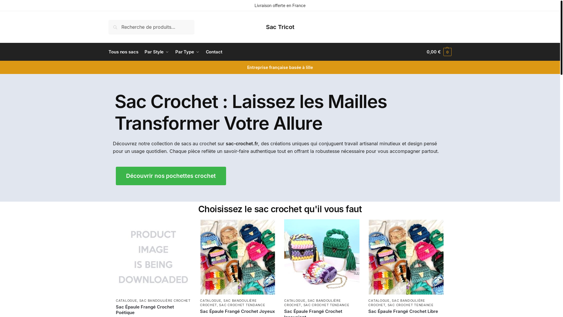 website screenshot of https://sac-perle.fr/
