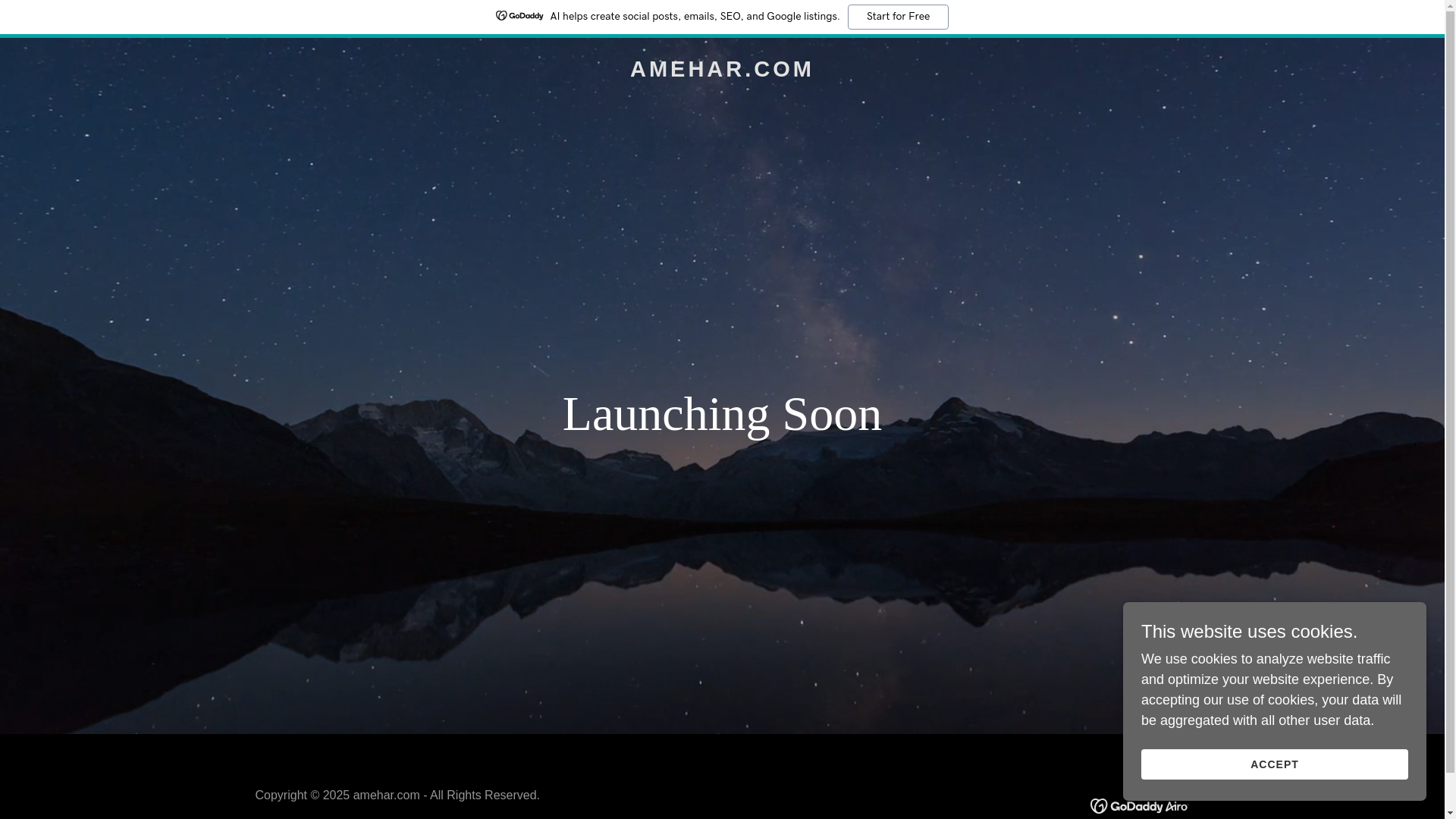 website screenshot of https://amehar.com/