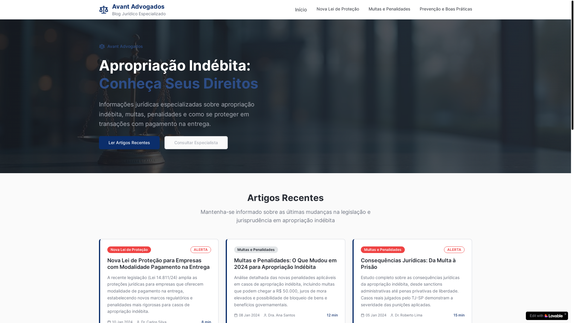 website screenshot of https://avantjuridico.com/