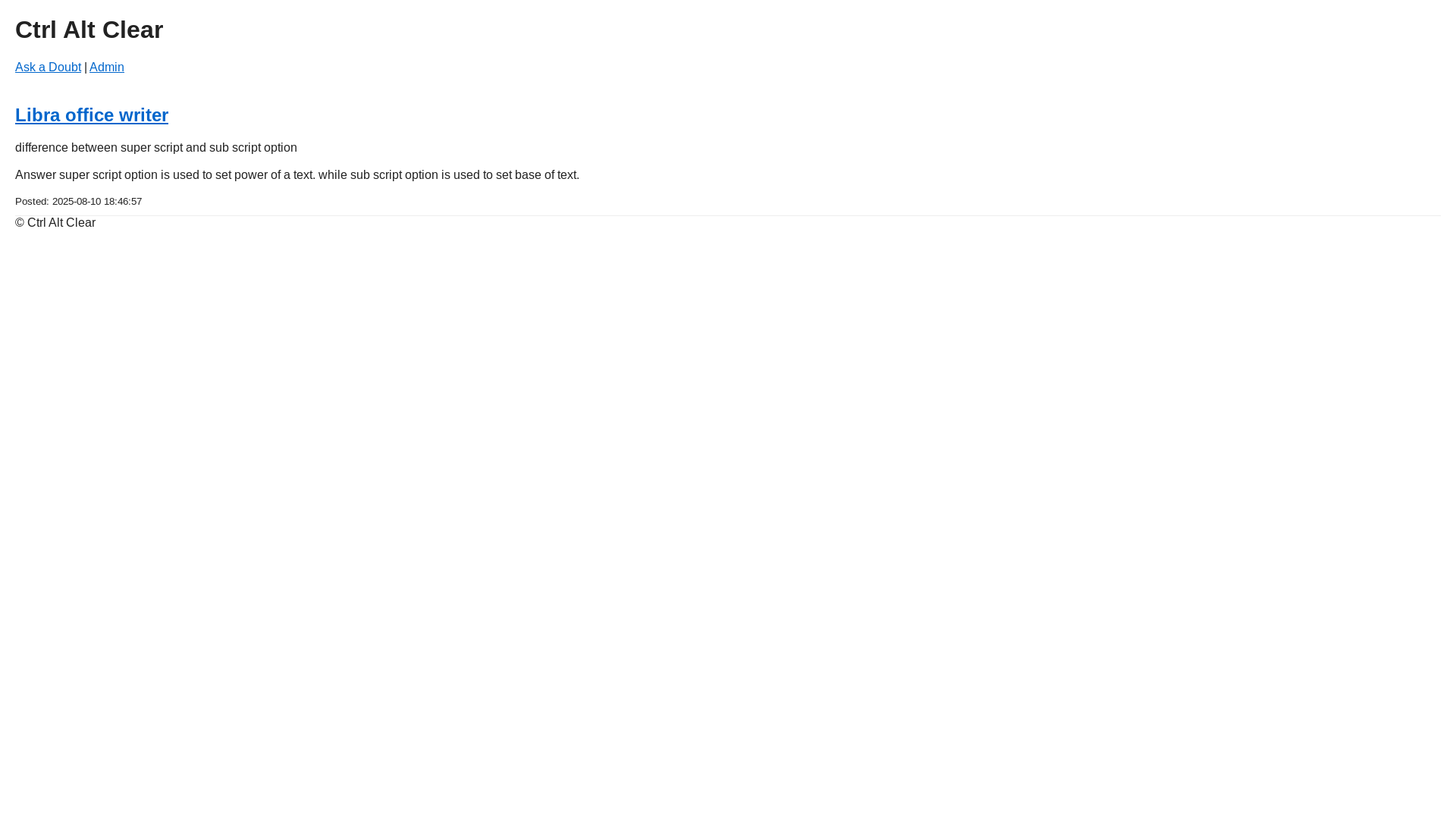 website screenshot of https://ctrlaltclear.in/