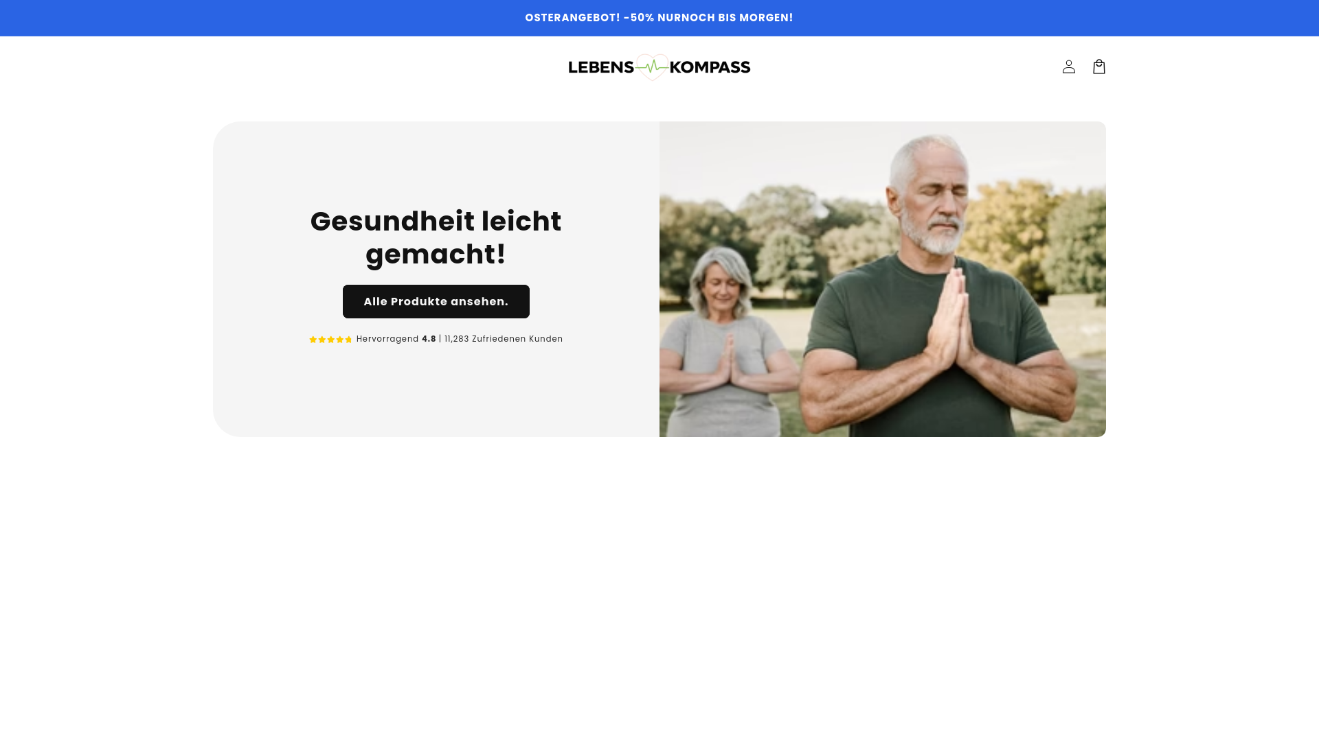 website screenshot of https://lebenskompass-de.com/