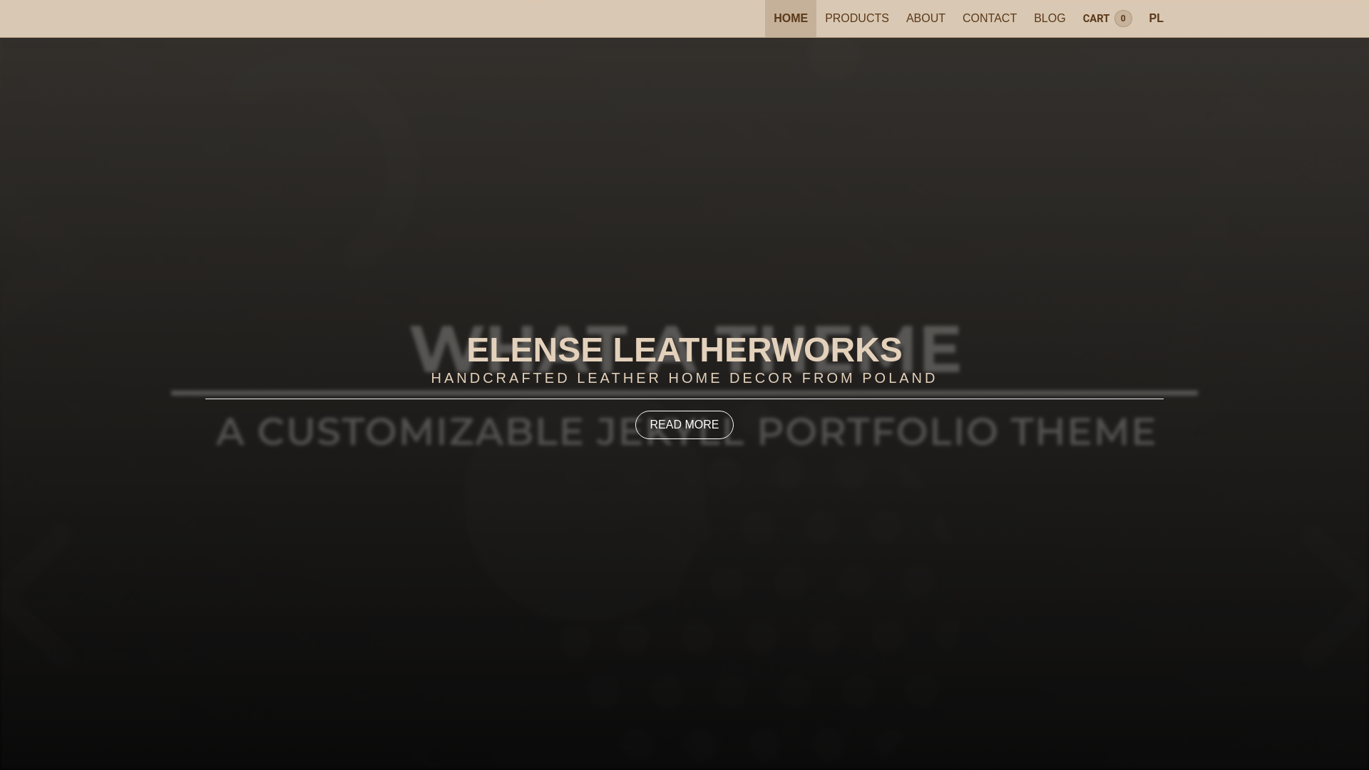 website screenshot of https://elense-leatherworks.pages.dev/