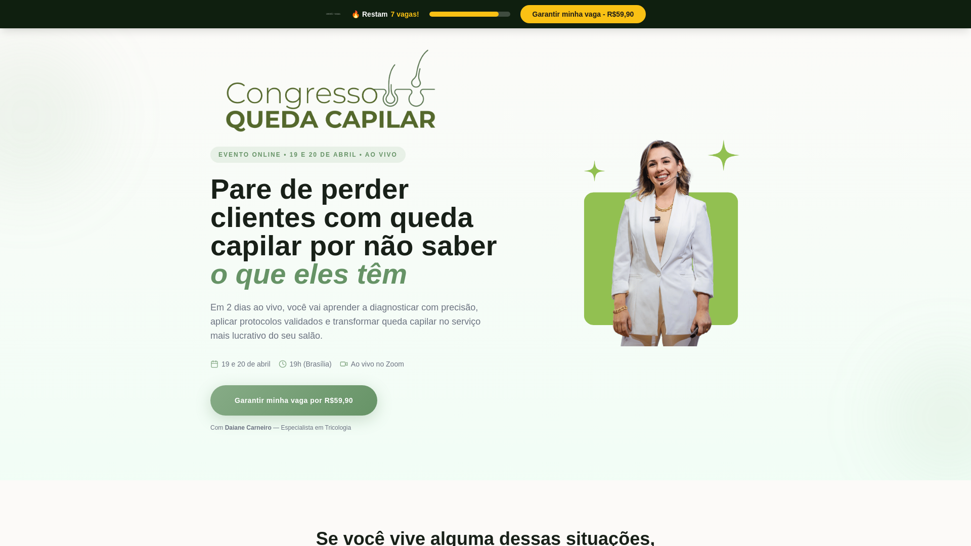 website screenshot of https://daianecarneiro.com.br/
