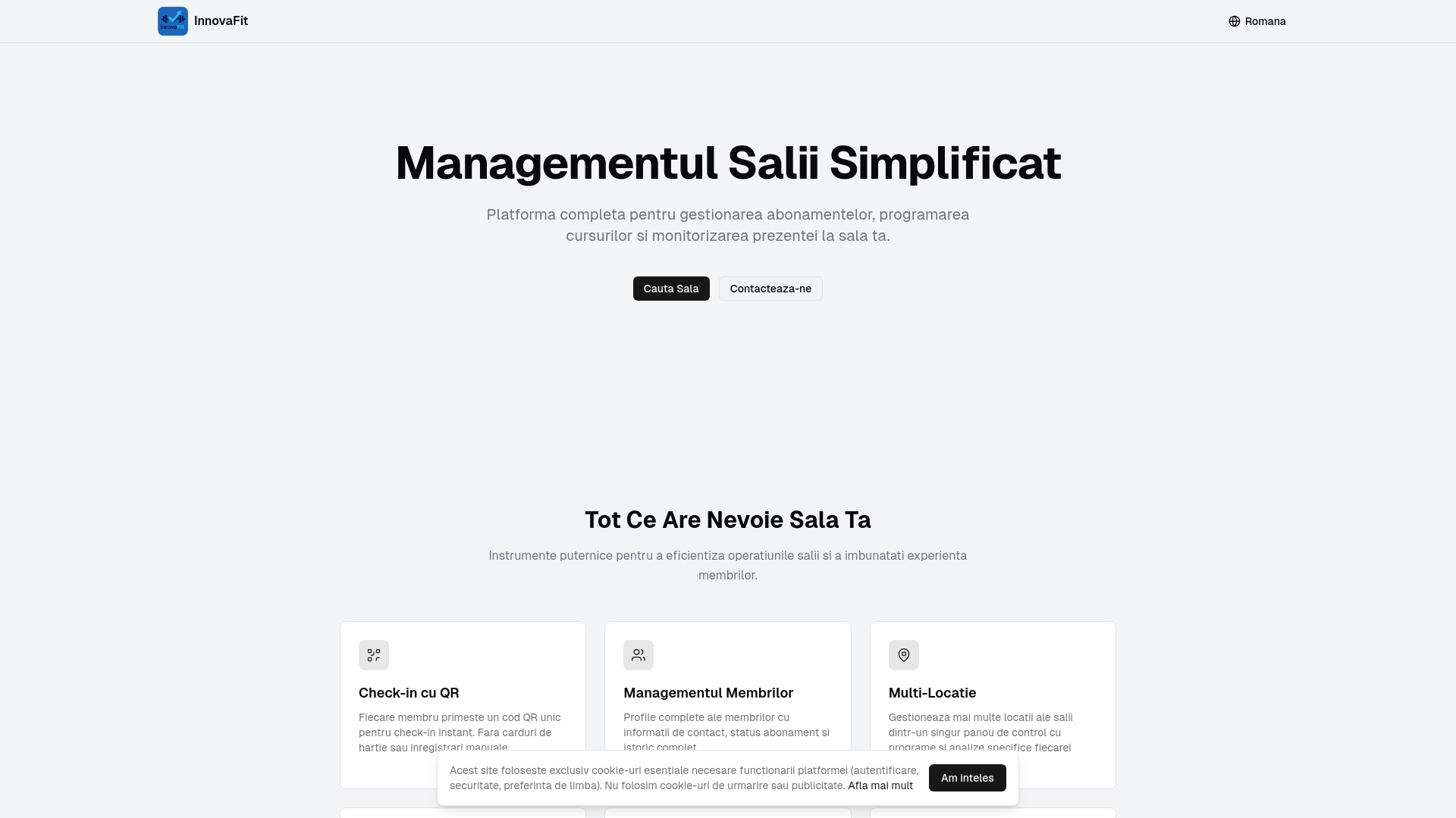 website screenshot of https://innovafit.ro/