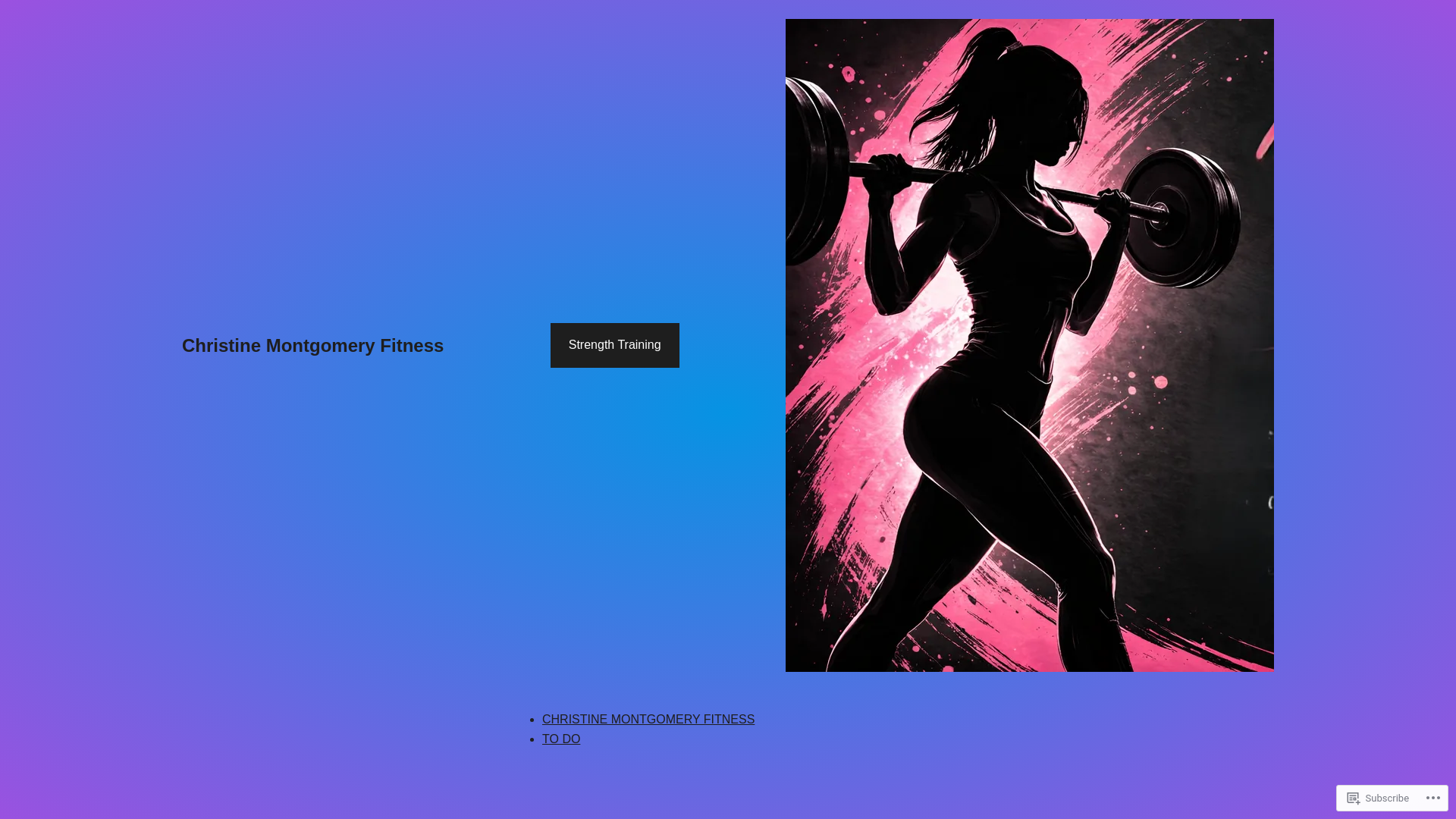 website screenshot of https://christine-montgomery-fittness.me/