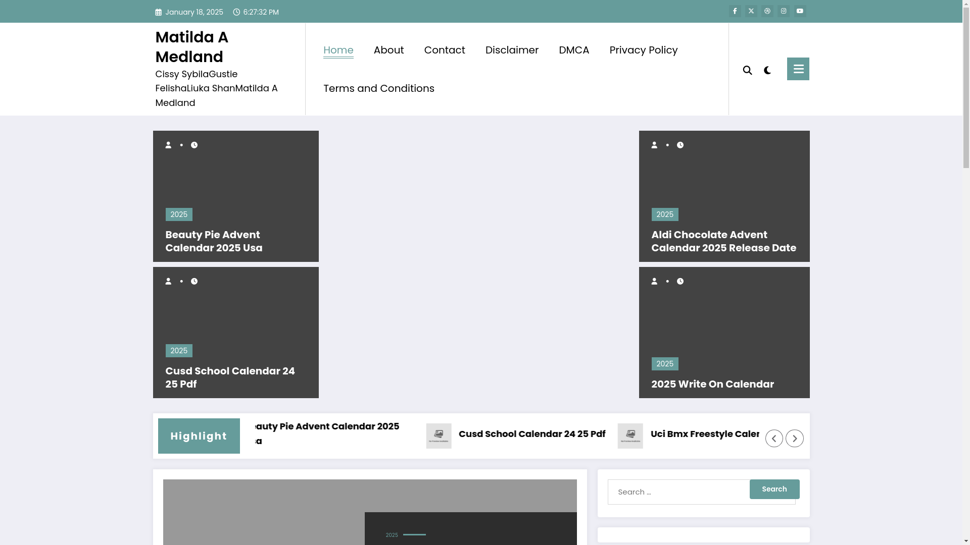 website screenshot of https://matildaamedland.pages.dev/
