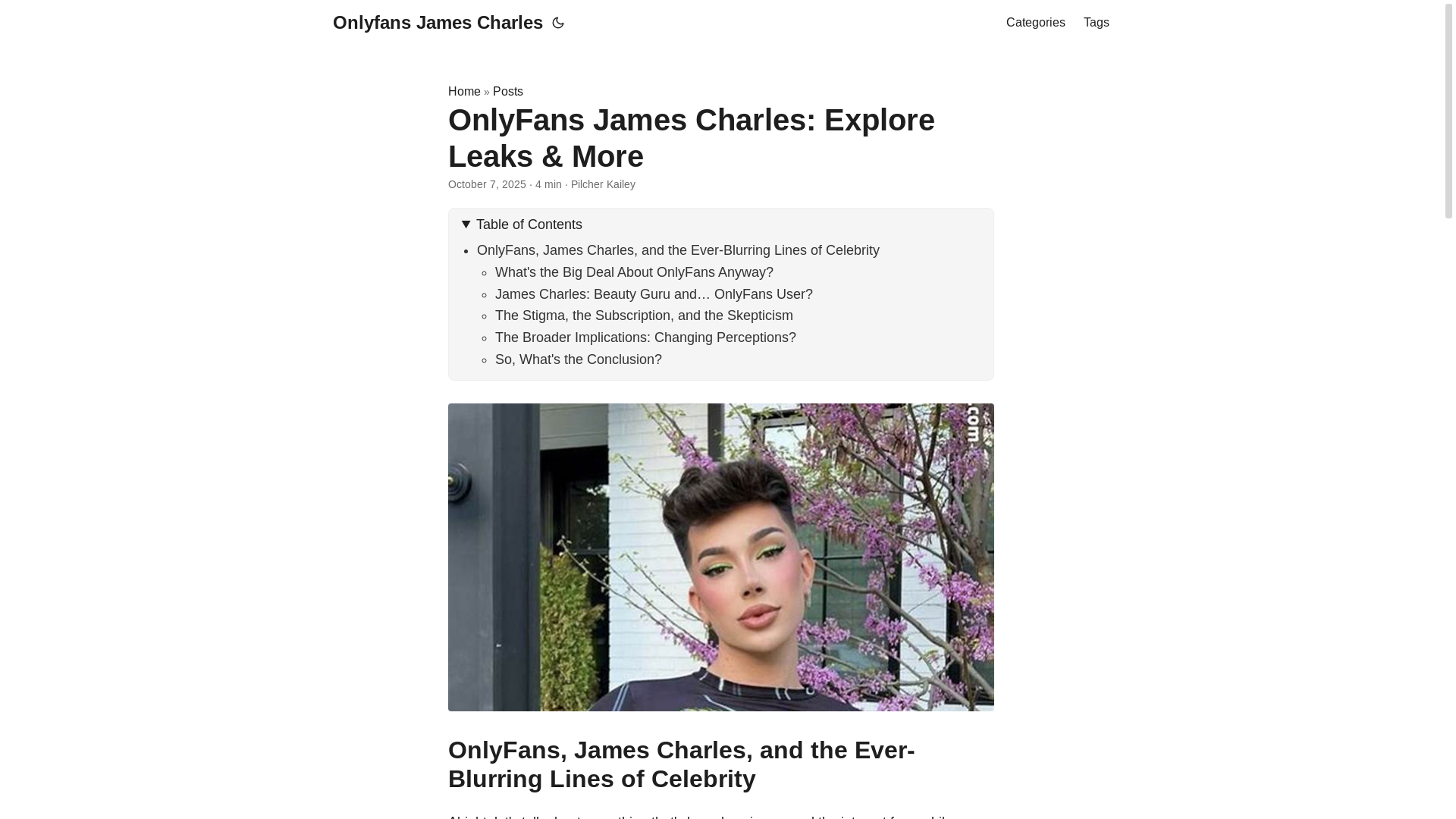website screenshot of https://onlyfans-james-charles.pages.dev/