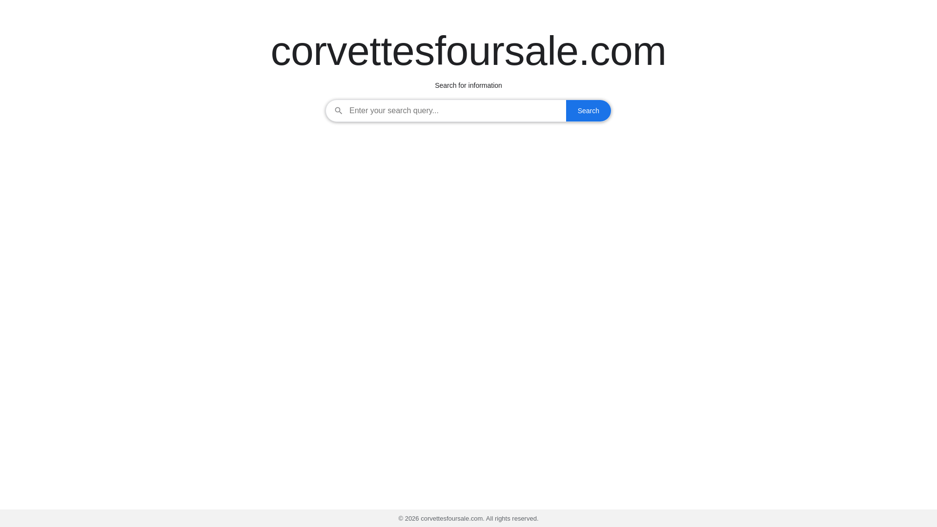 website screenshot of https://corvettesfoursale.com/