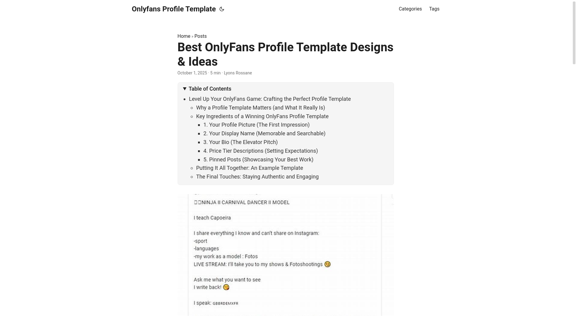 website screenshot of https://onlyfans-profile-template.pages.dev/