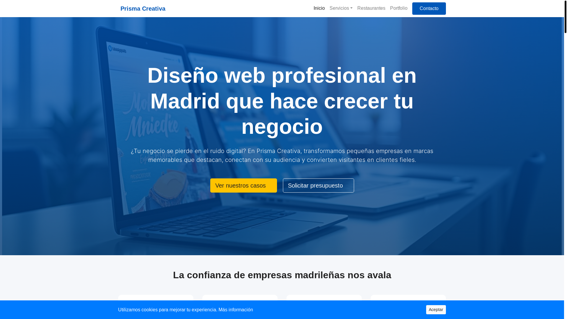 website screenshot of https://creativaaura.link/