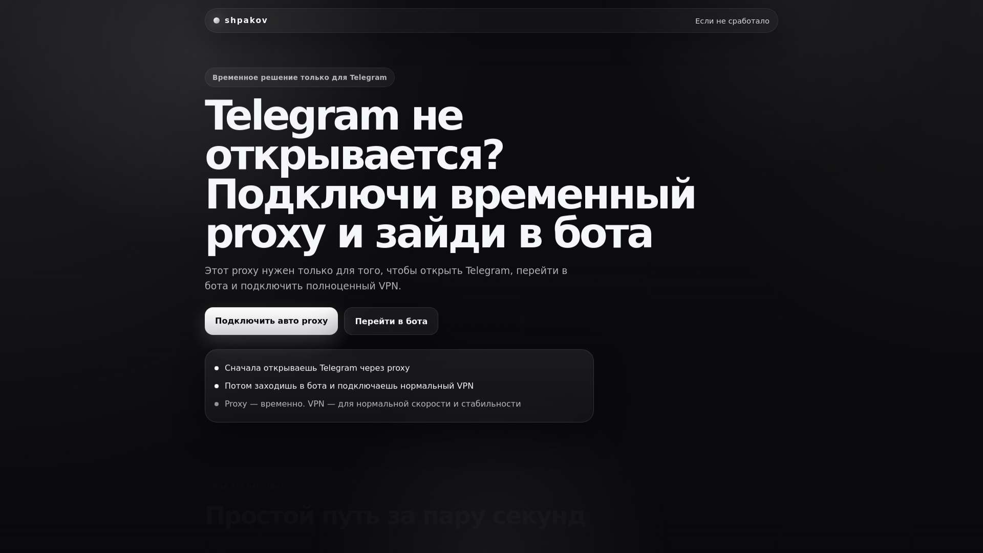 website screenshot of https://spakovproxy.ru/