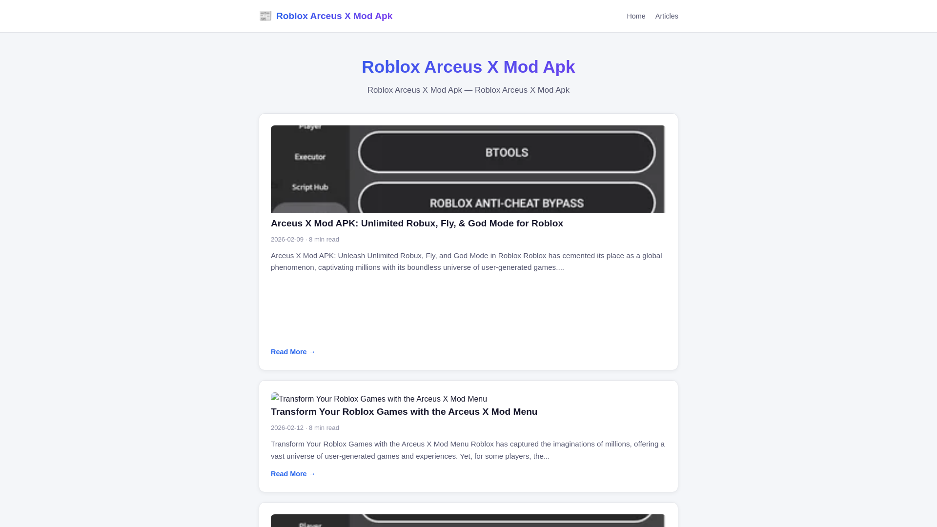website screenshot of https://roblox-arceus-x-mod-apk.pages.dev/