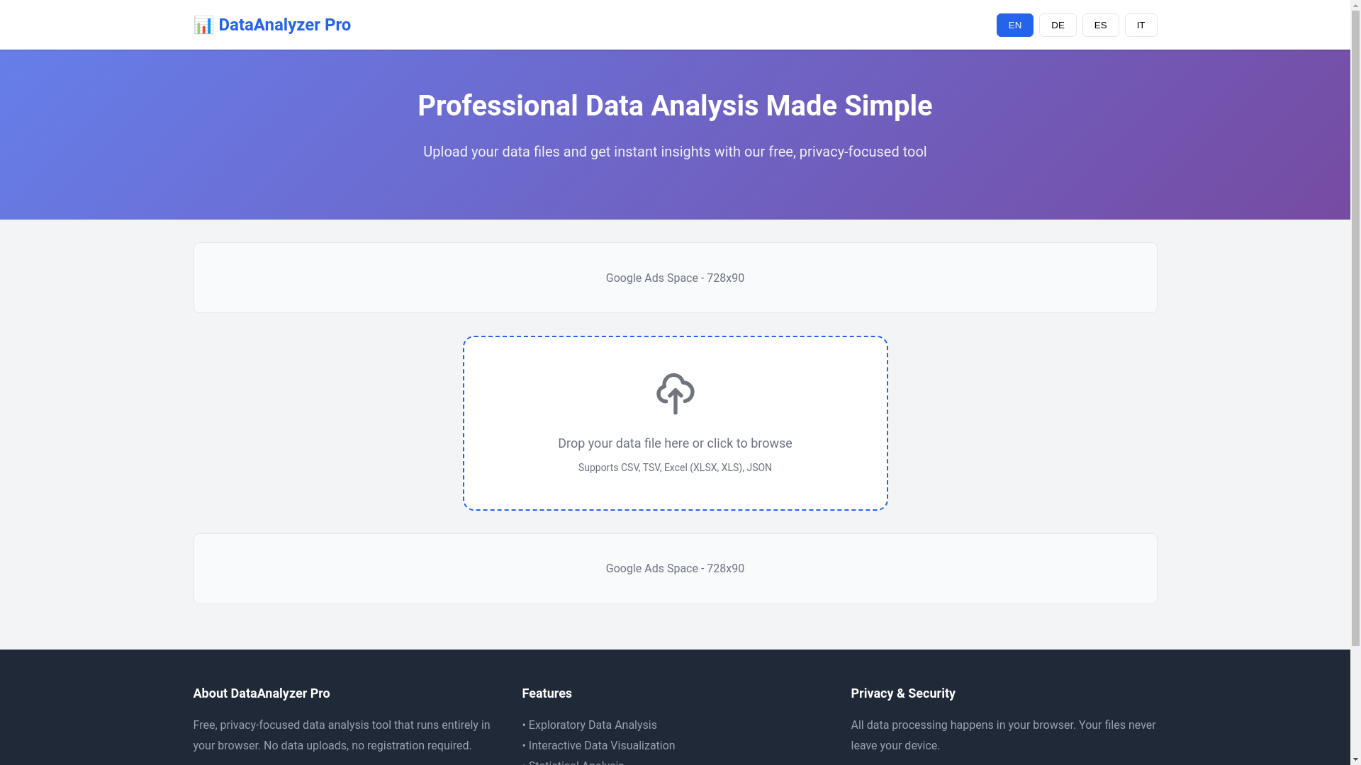 website screenshot of https://analyticsapp.pages.dev/