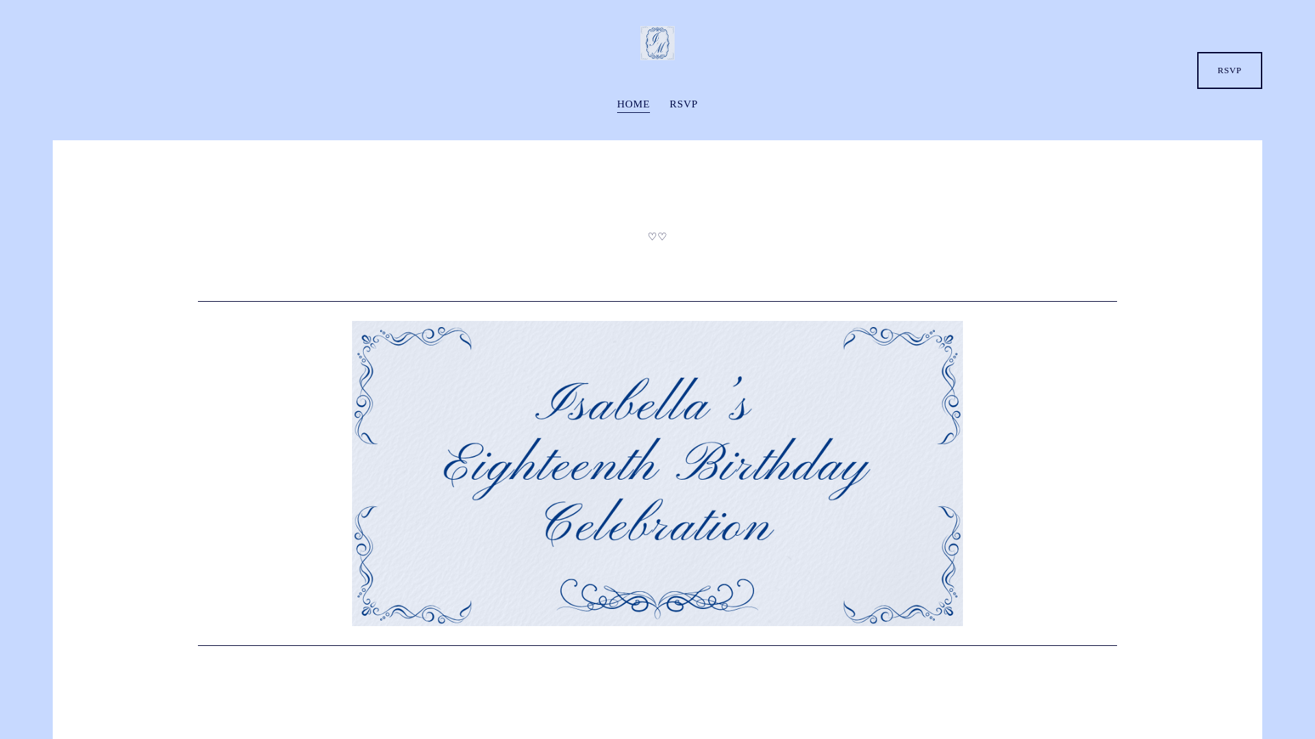 website screenshot of https://isabellasdebut.com/