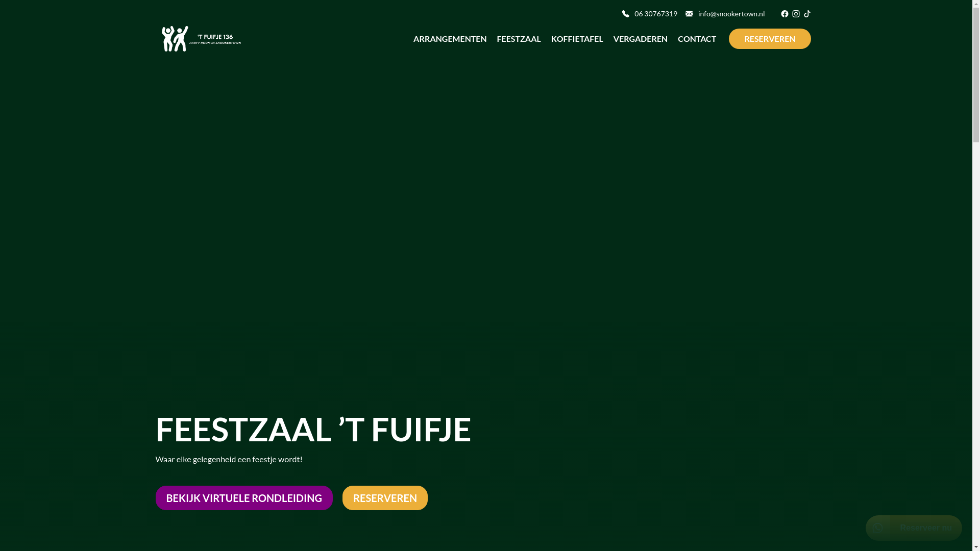 website screenshot of https://feestzaaltfuifje.nl/