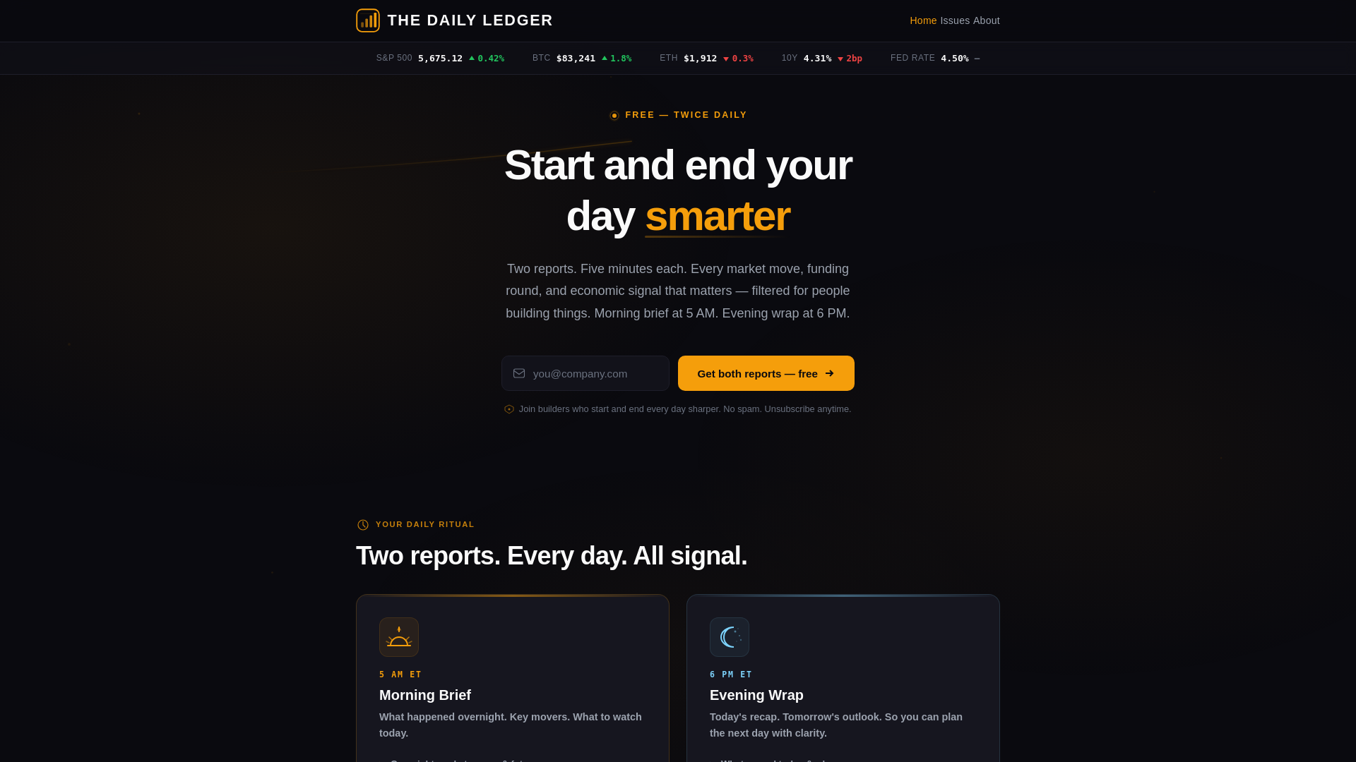 website screenshot of https://the-daily-ledger.pages.dev/