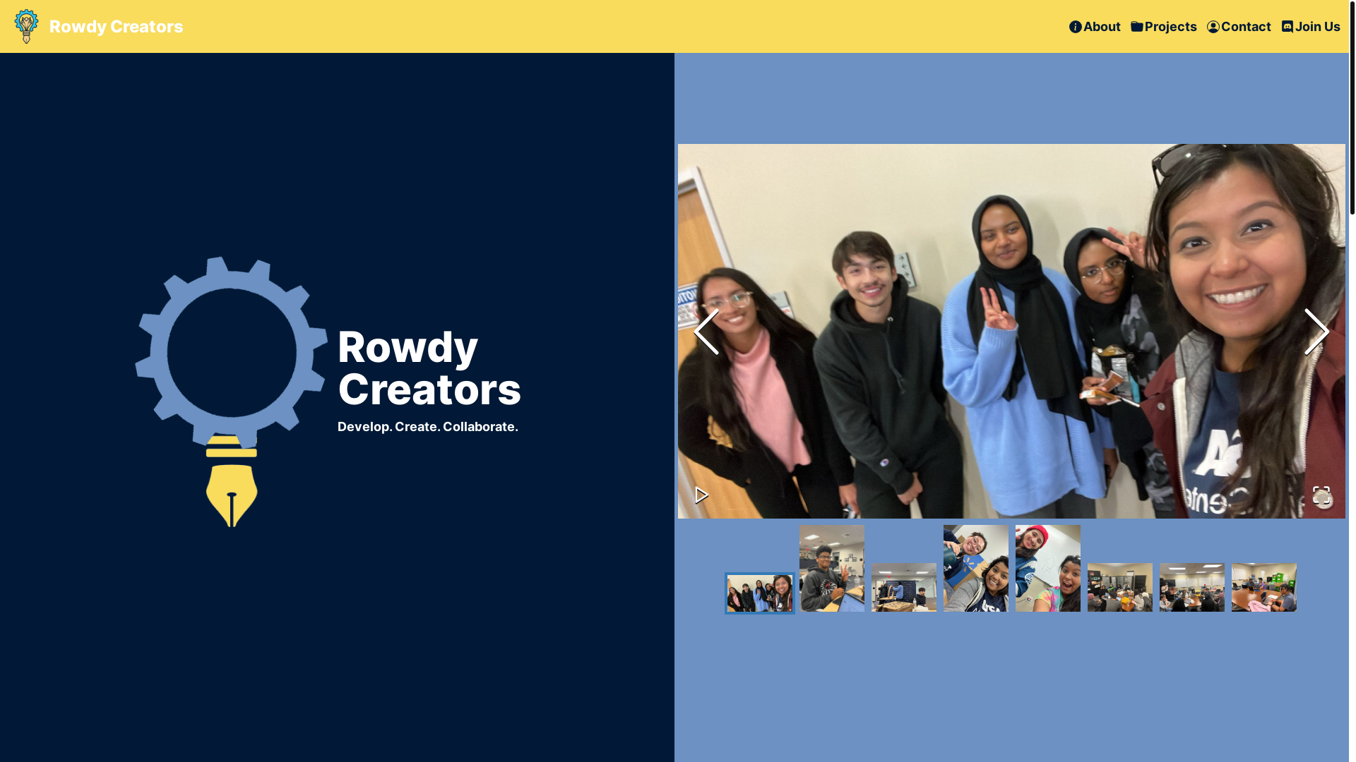 website screenshot of https://rowdycreators.pages.dev/