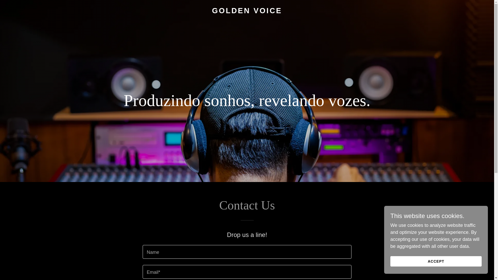 website screenshot of https://goldenvoice.com.br/
