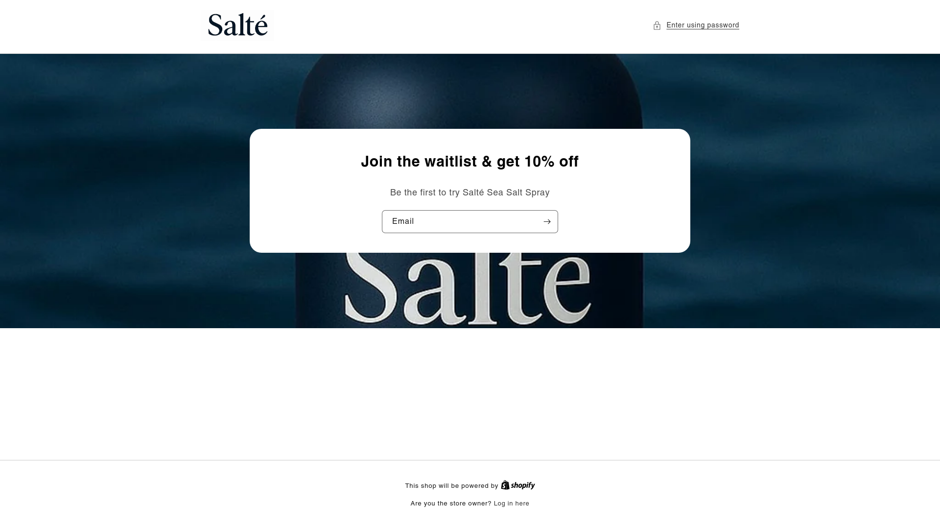 website screenshot of https://saltenatural.com/