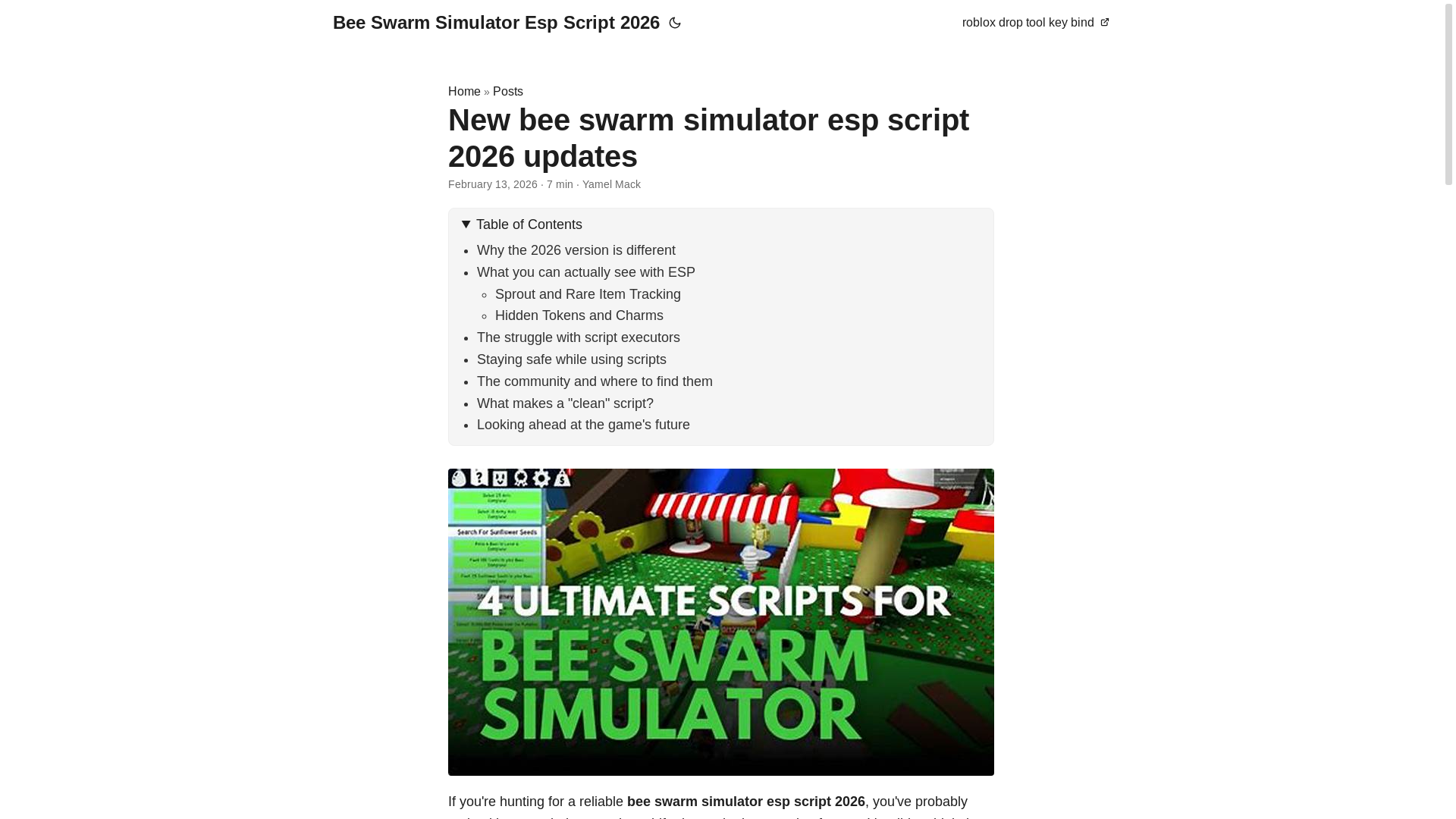 website screenshot of https://bee-swarm-simulator-esp-script-2026.pages.dev/