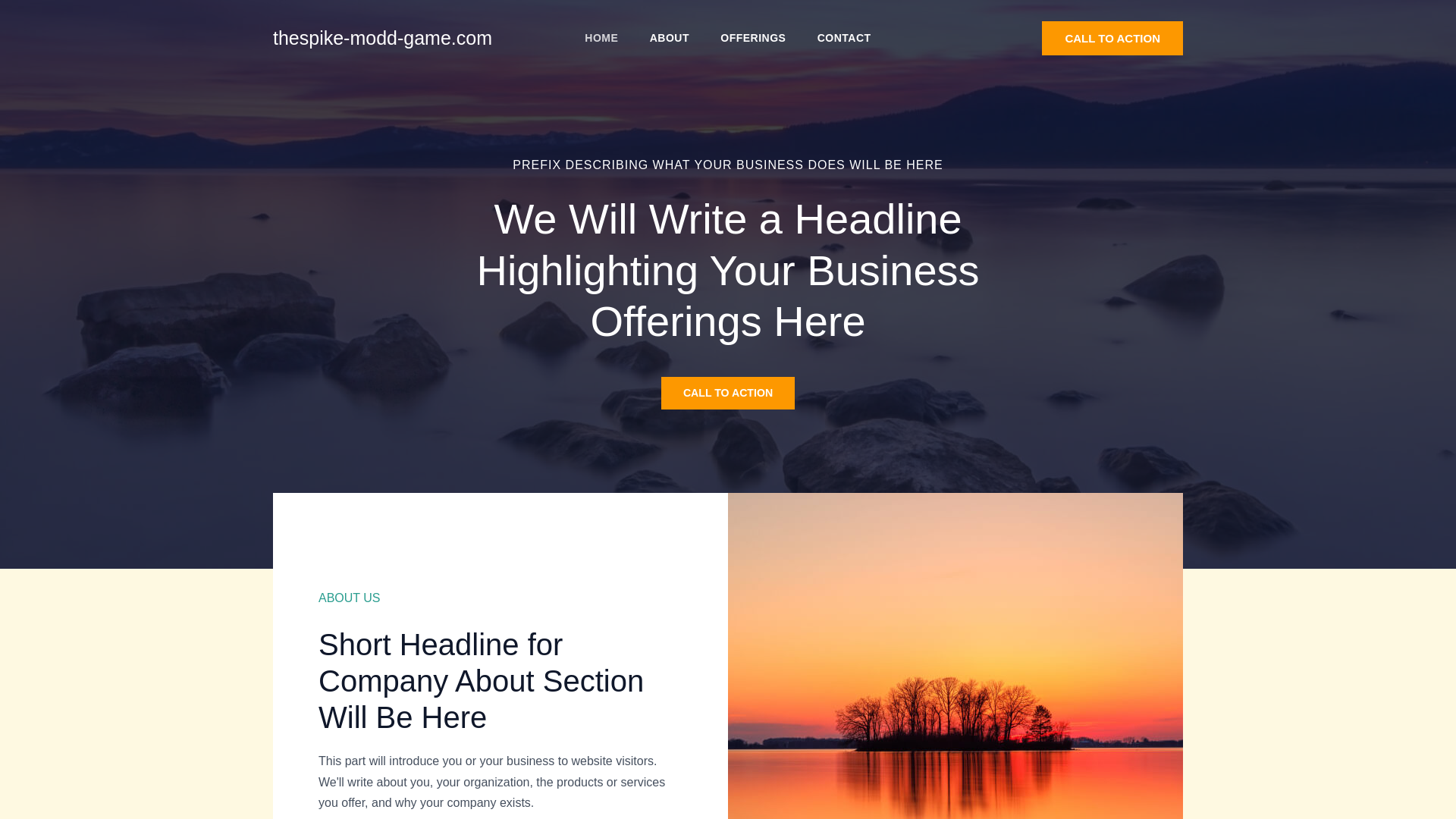 website screenshot of https://thespike-modd-game.com/