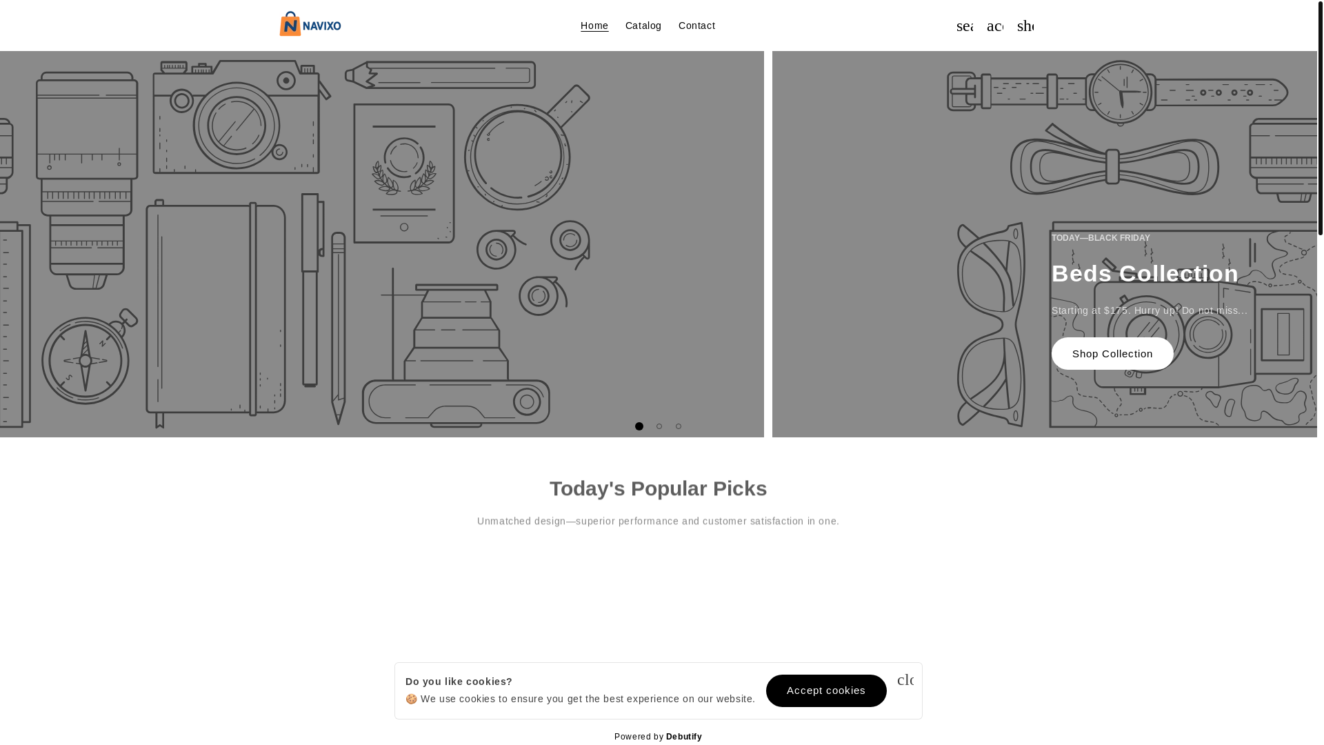 website screenshot of https://navixo.store/